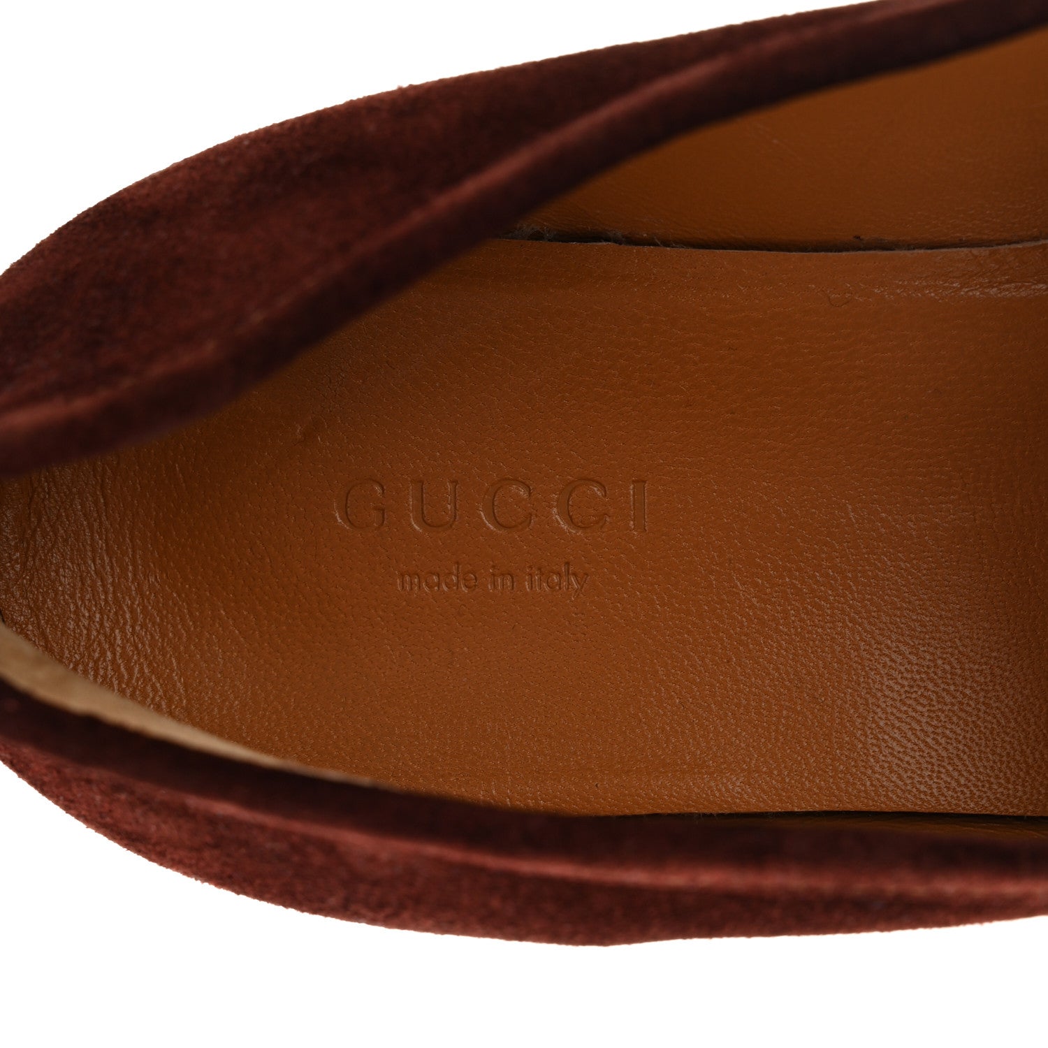 Gucci Suede Horsebit Womens Jordaan Loafers 38.5 Brown