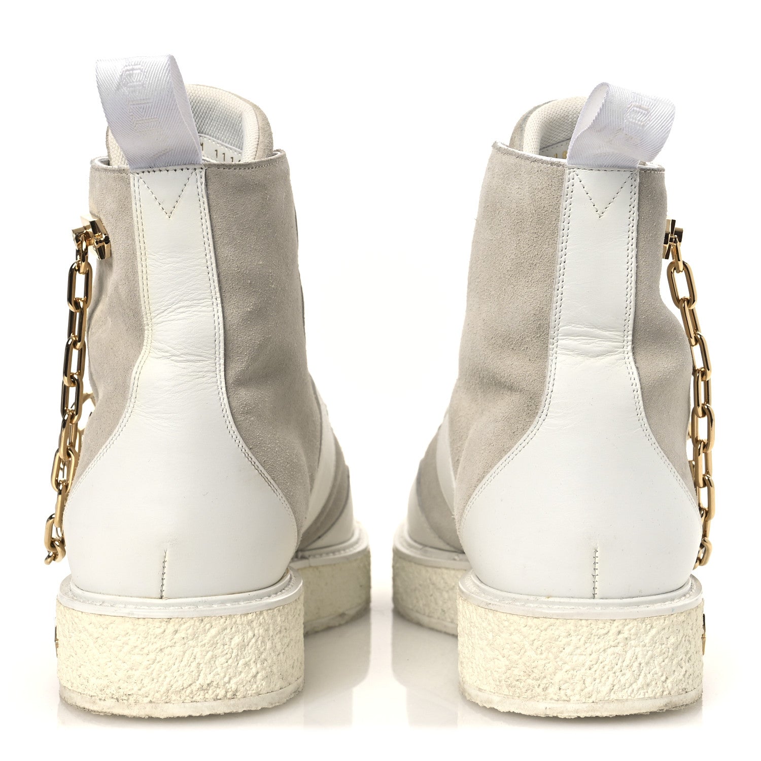 Louis Vuitton Calfskin Suede Mens Creeper Ankle Boots 9 White