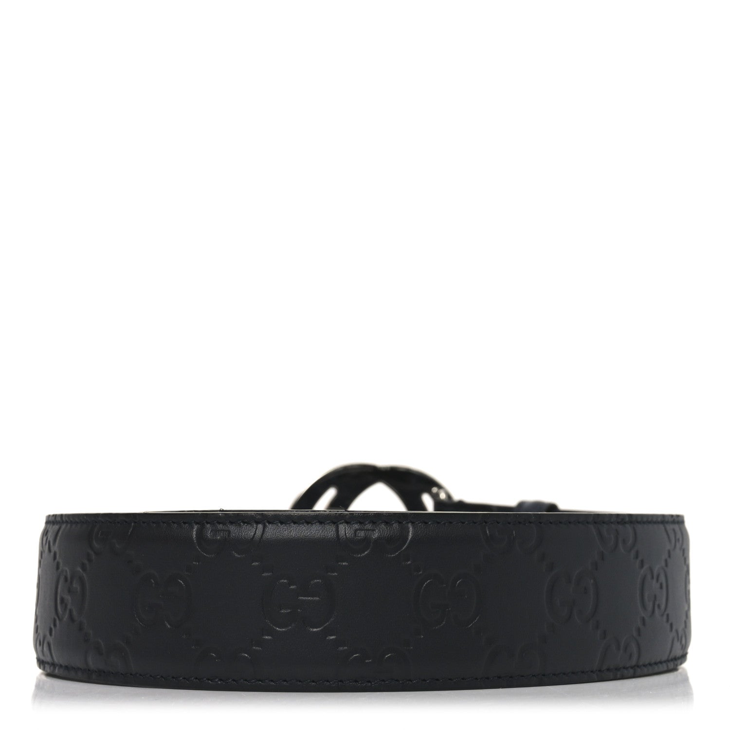 Gucci Guccissima Signature Interlocking G 40mm Belt 80 32 Black