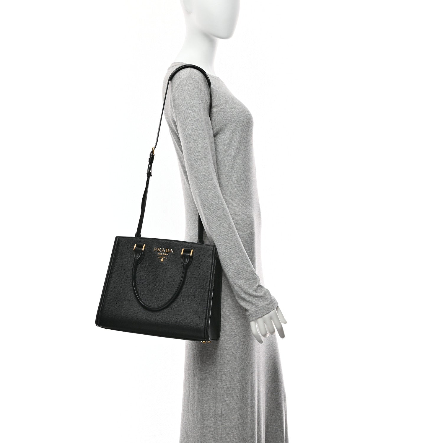 Prada Saffiano Soft Calfskin Large Tote Black