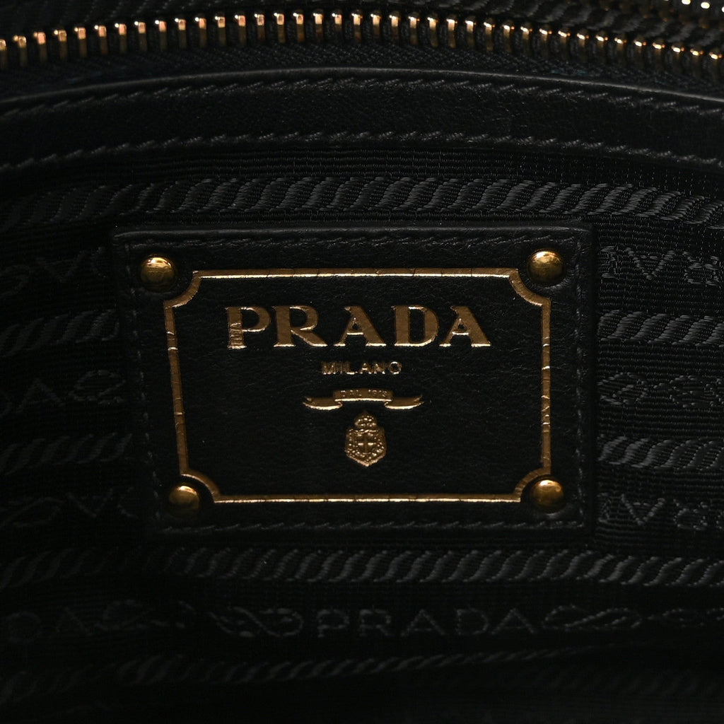 Prada Tessuto Nylon Gaufre Shopping Satchel Black