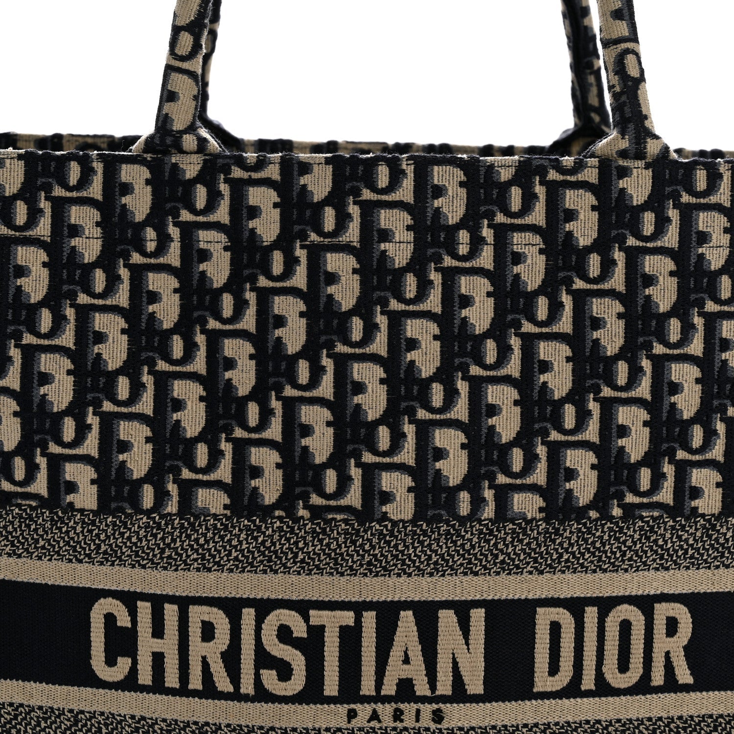 Christian Dior Oblique Large Book Tote Blue Multicolor