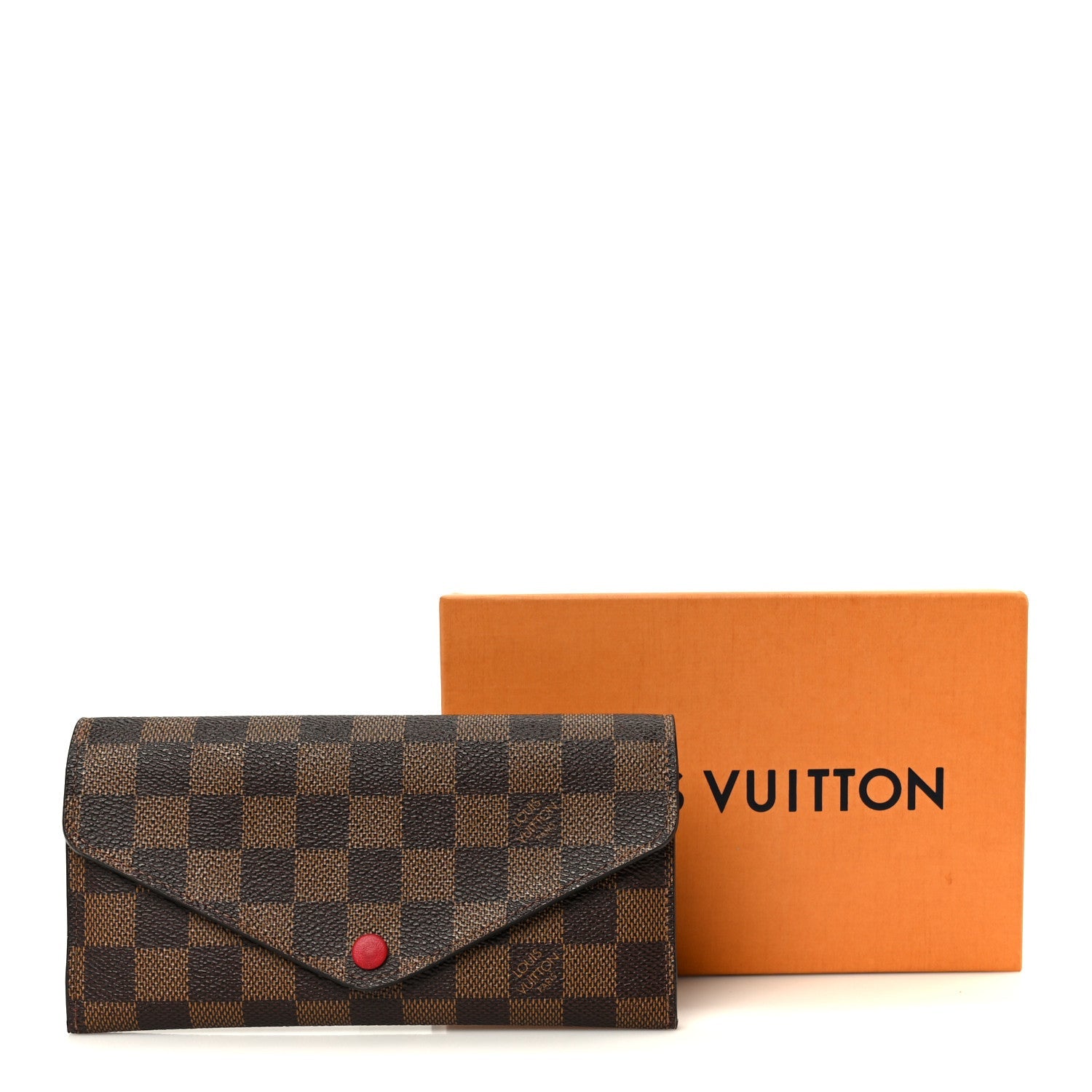 Louis Vuitton Damier Ebene Josephine Wallet Red
