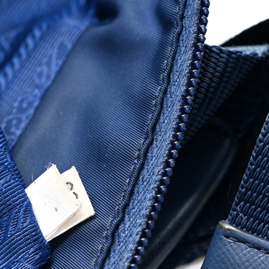 Prada Tessuto Nylon Saffiano Tote Cobalto