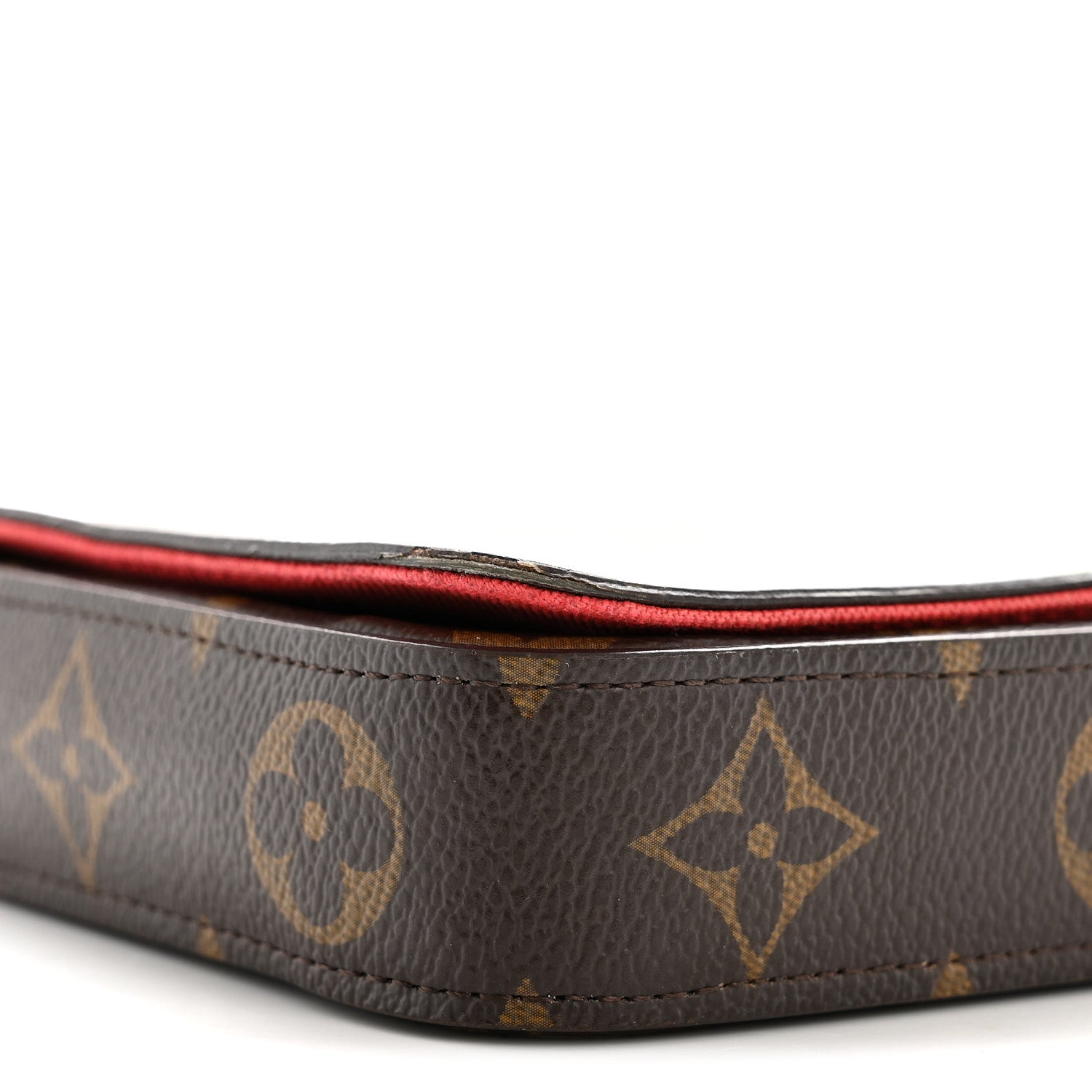 Louis Vuitton Monogram 2022 Christmas Animation China Chengdu Pochette Felicie Chain Wallet Red