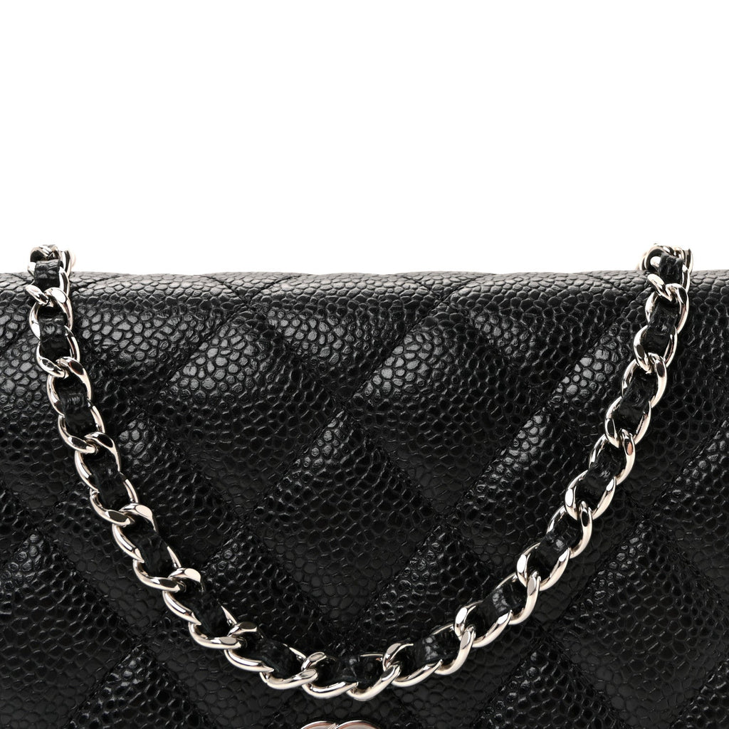 Chanel Caviar Quilted Wallet on Chain WOC Black