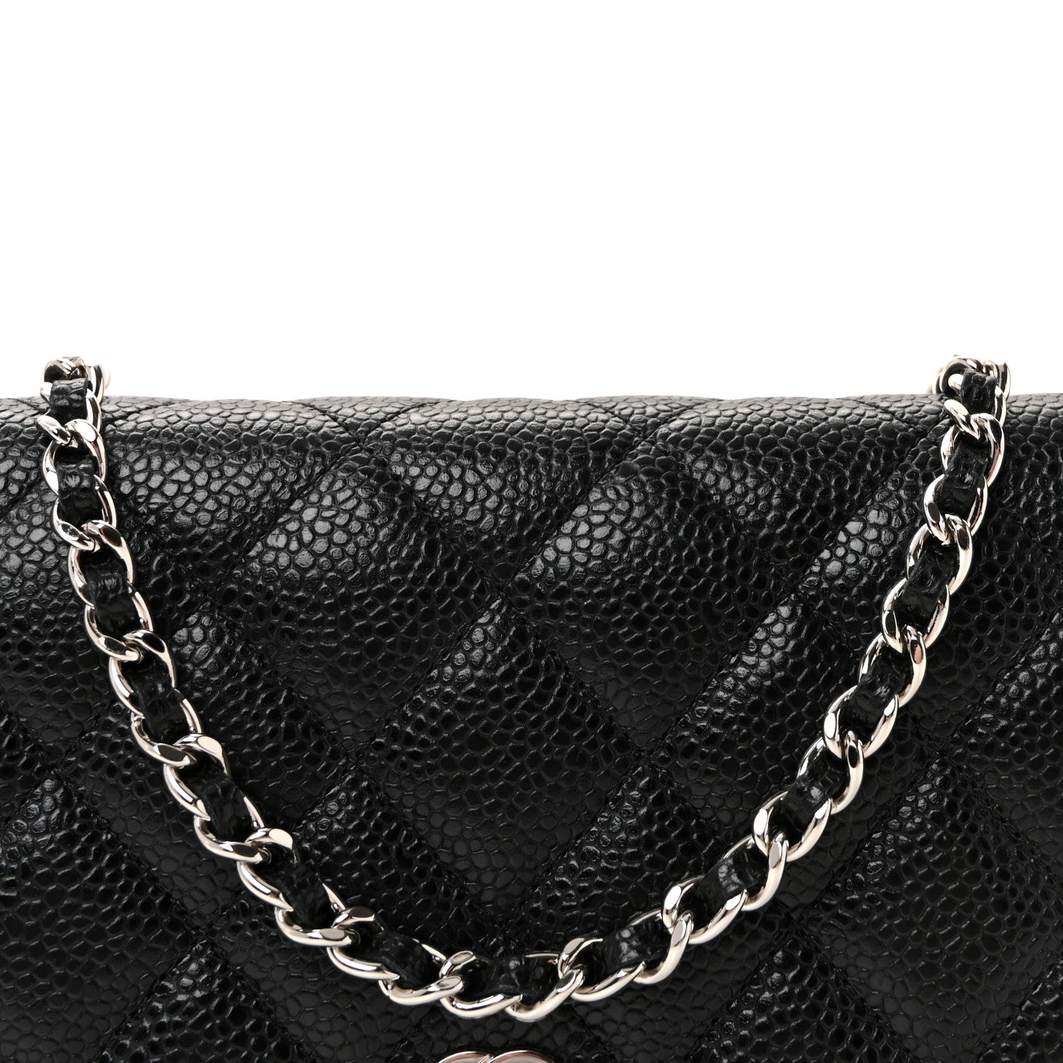 Chanel Caviar Quilted Wallet on Chain WOC Black