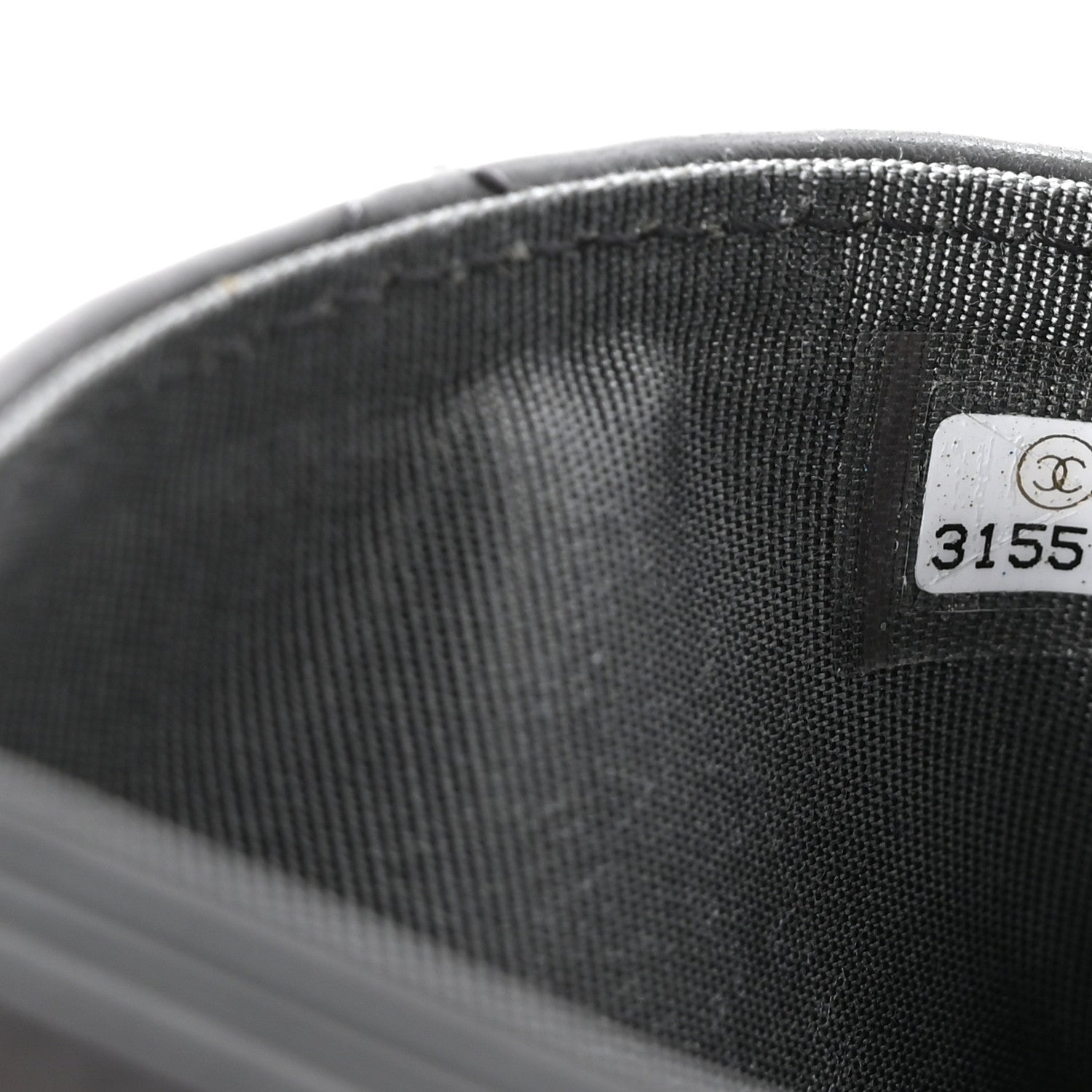 Chanel Shiny Goatskin Quilted Chanel 19 Card Holder Dark Grey