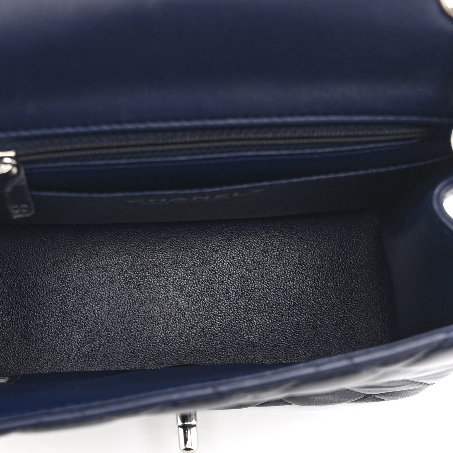 Chanel Lambskin Quilted Mini Square Flap Navy
