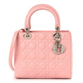 Christian Dior Lambskin Cannage Medium Lady Dior Light Pink