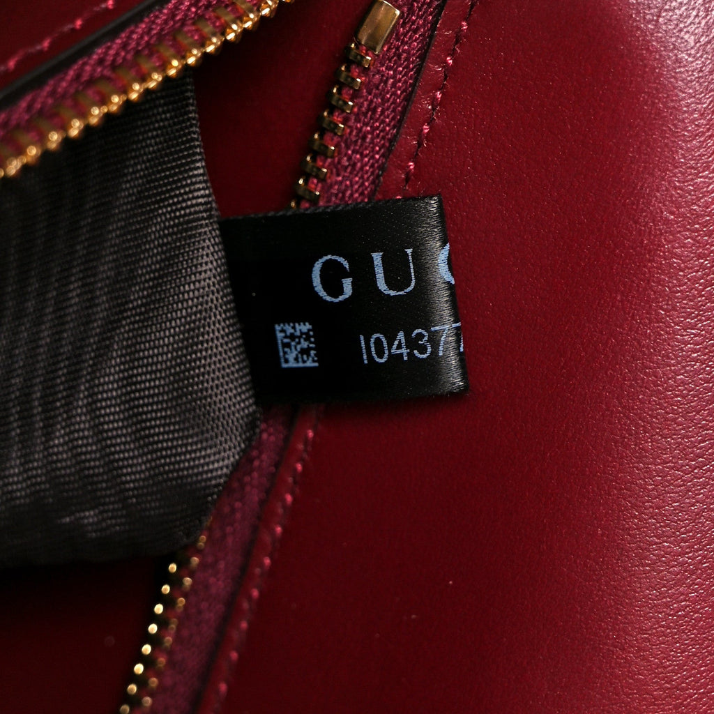 Gucci Calfskin Matelasse Small GG Marmont Shoulder Bag Rosso Ancora Red