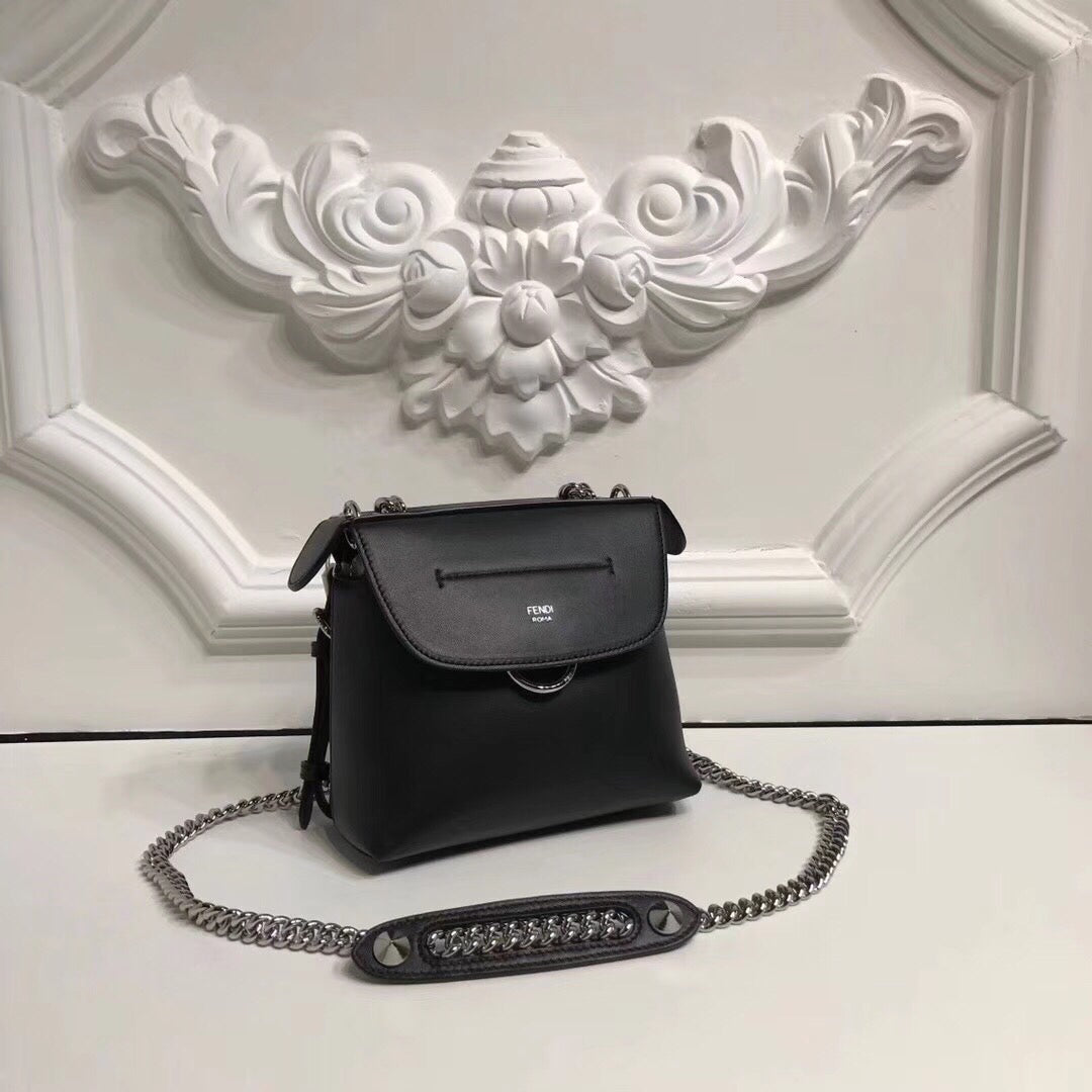 Fendi Black Mini Back To School Backpack