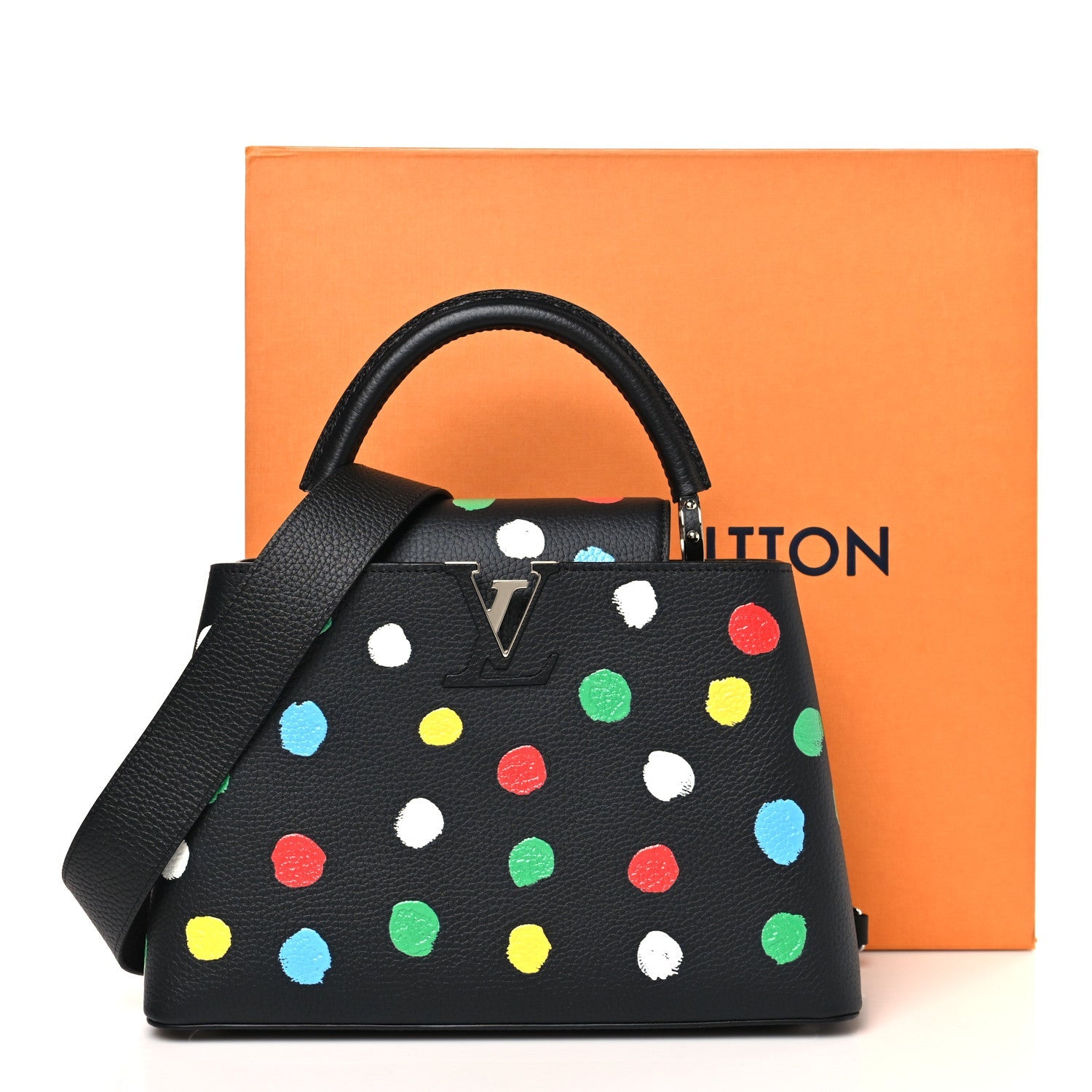 Louis Vuitton LV X YK Taurillon Capucines MM Black
