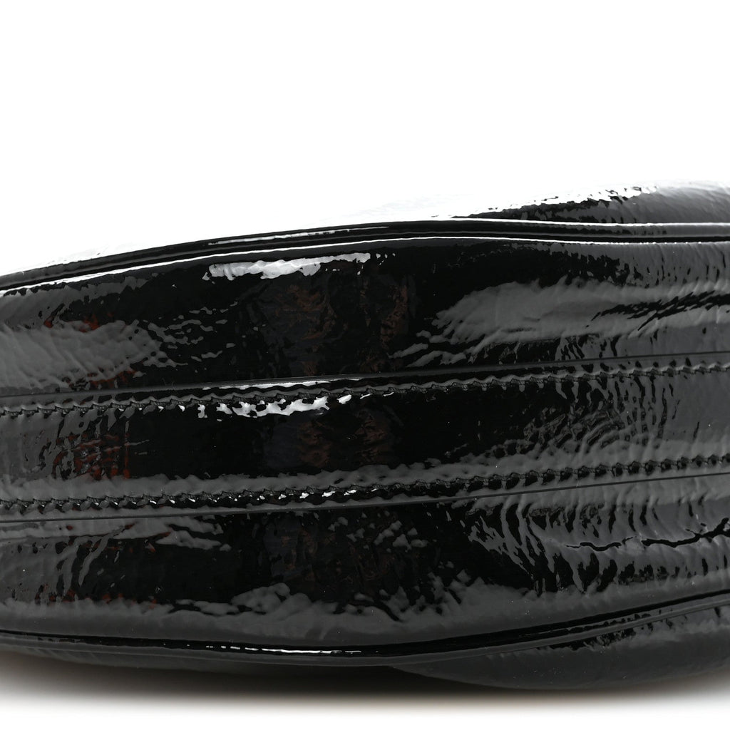 Prada Patent Naplak Arque Shoulder Bag Black