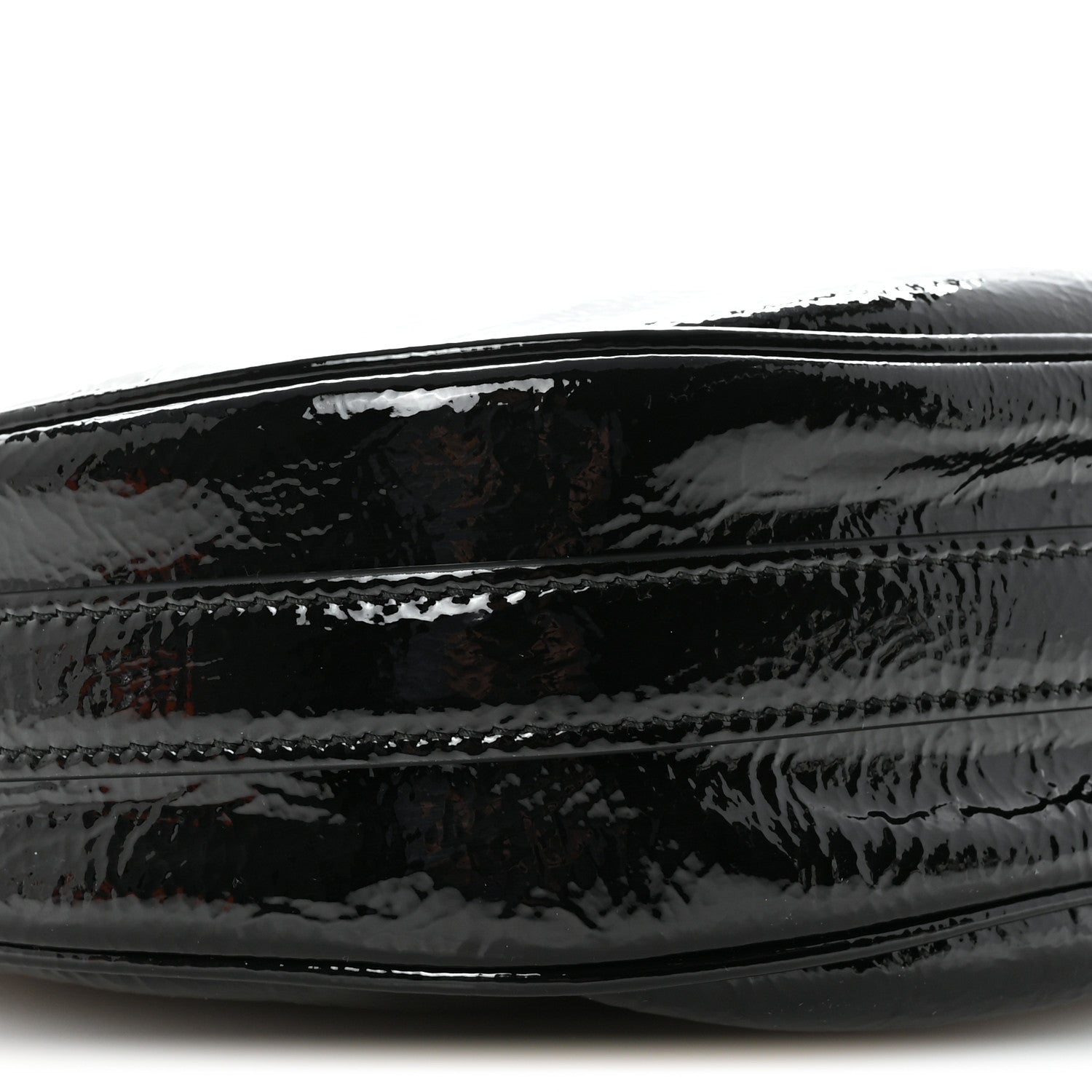 Prada Patent Naplak Arque Shoulder Bag Black