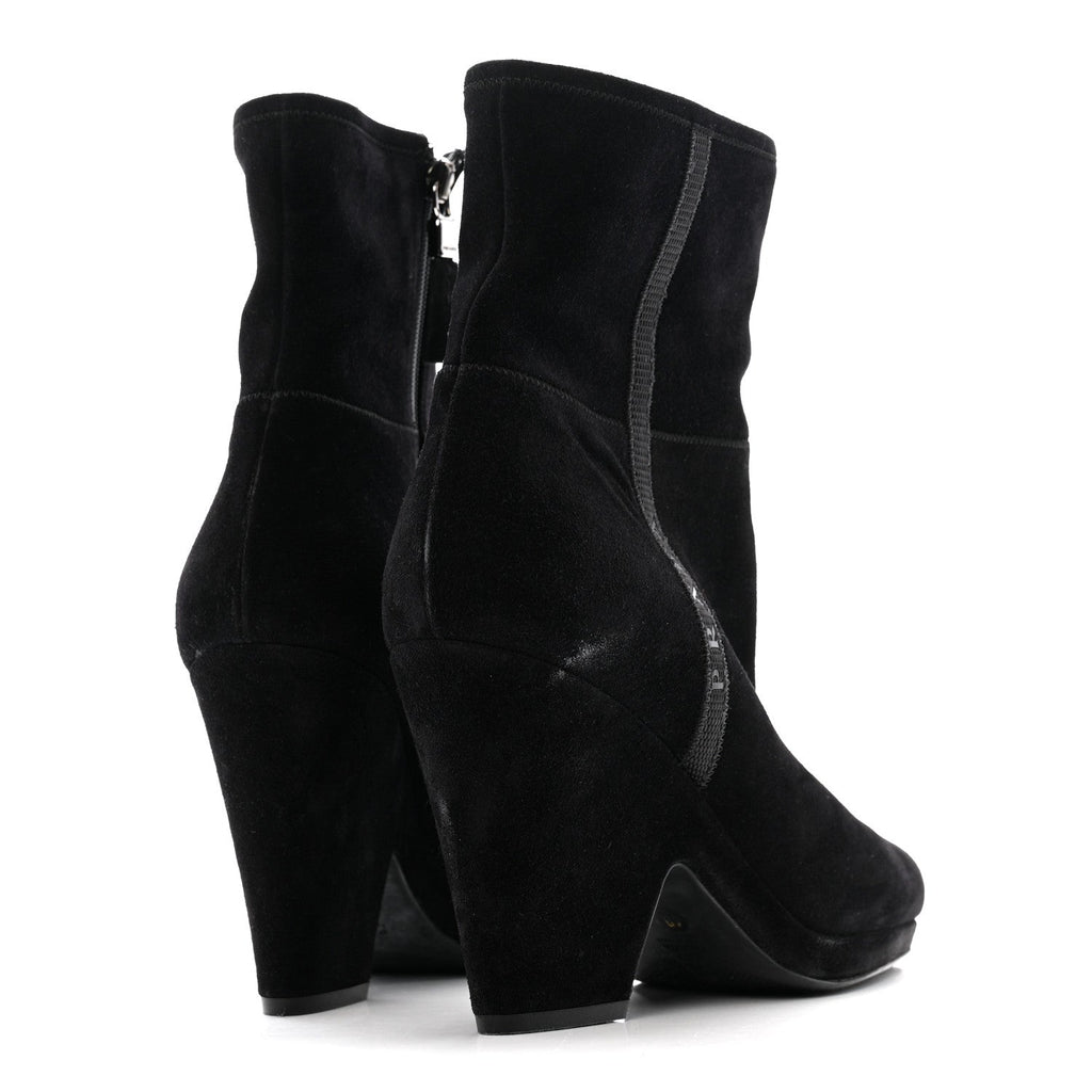 Prada Scamosciato Zip Boots 40 Black