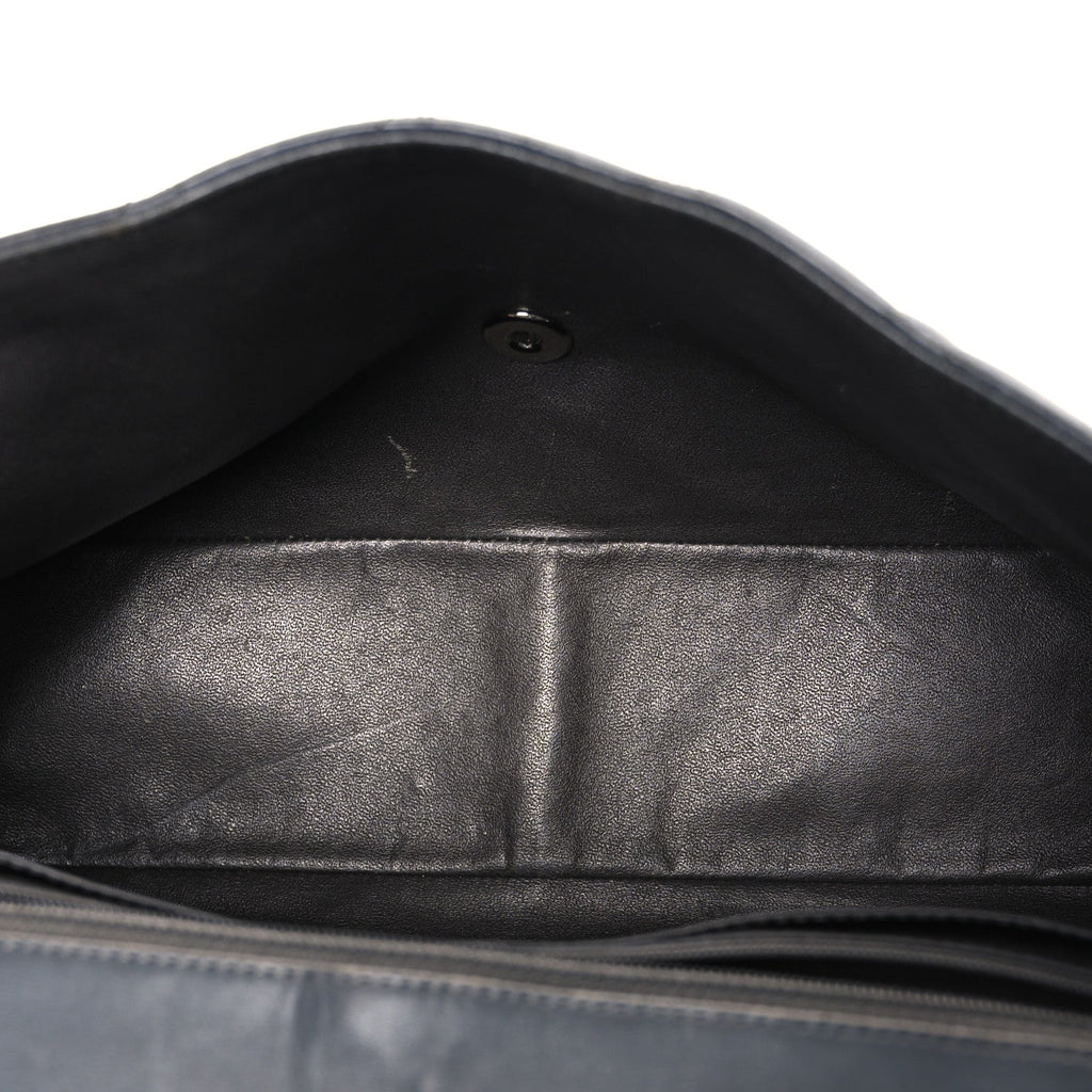 Chanel Lambskin Quilted Jumbo Single Flap Grey