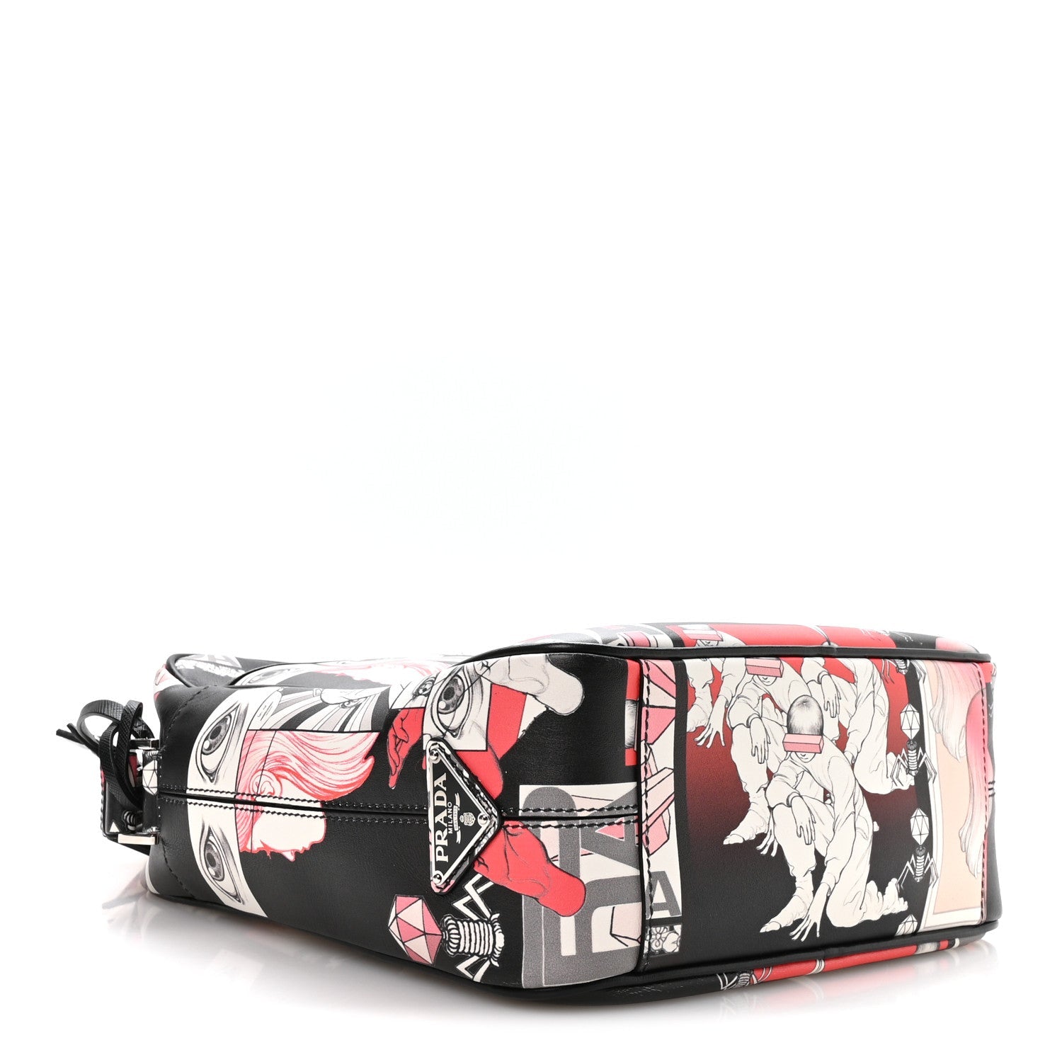 Prada X JAMES JEAN Vitello DNA Flat Messenger Bag Black