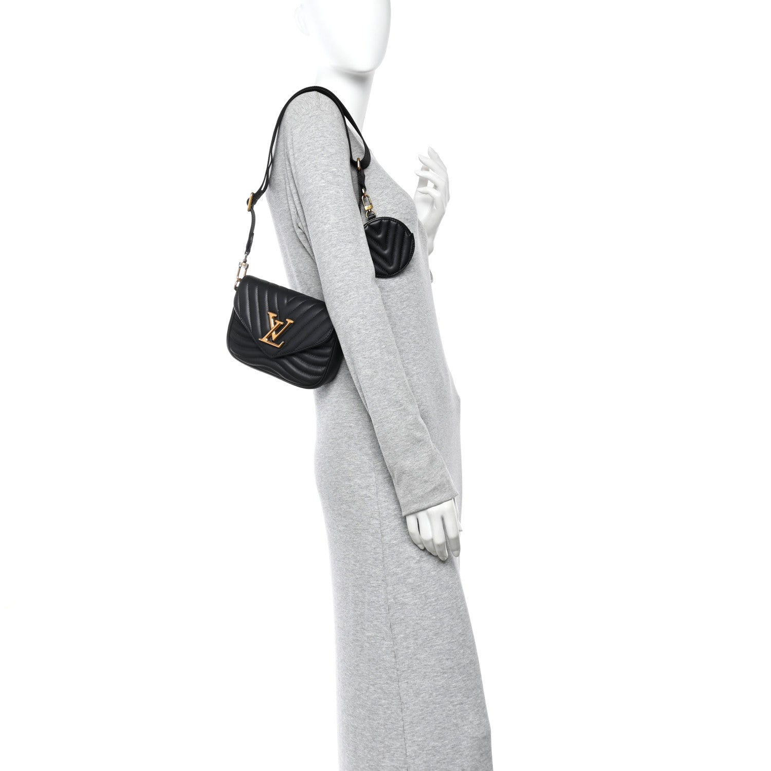 Louis Vuitton Calfskin New Wave Multi Pochette Black