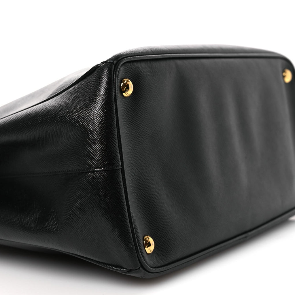 Prada Saffiano Large Galleria Double Zip Tote Black