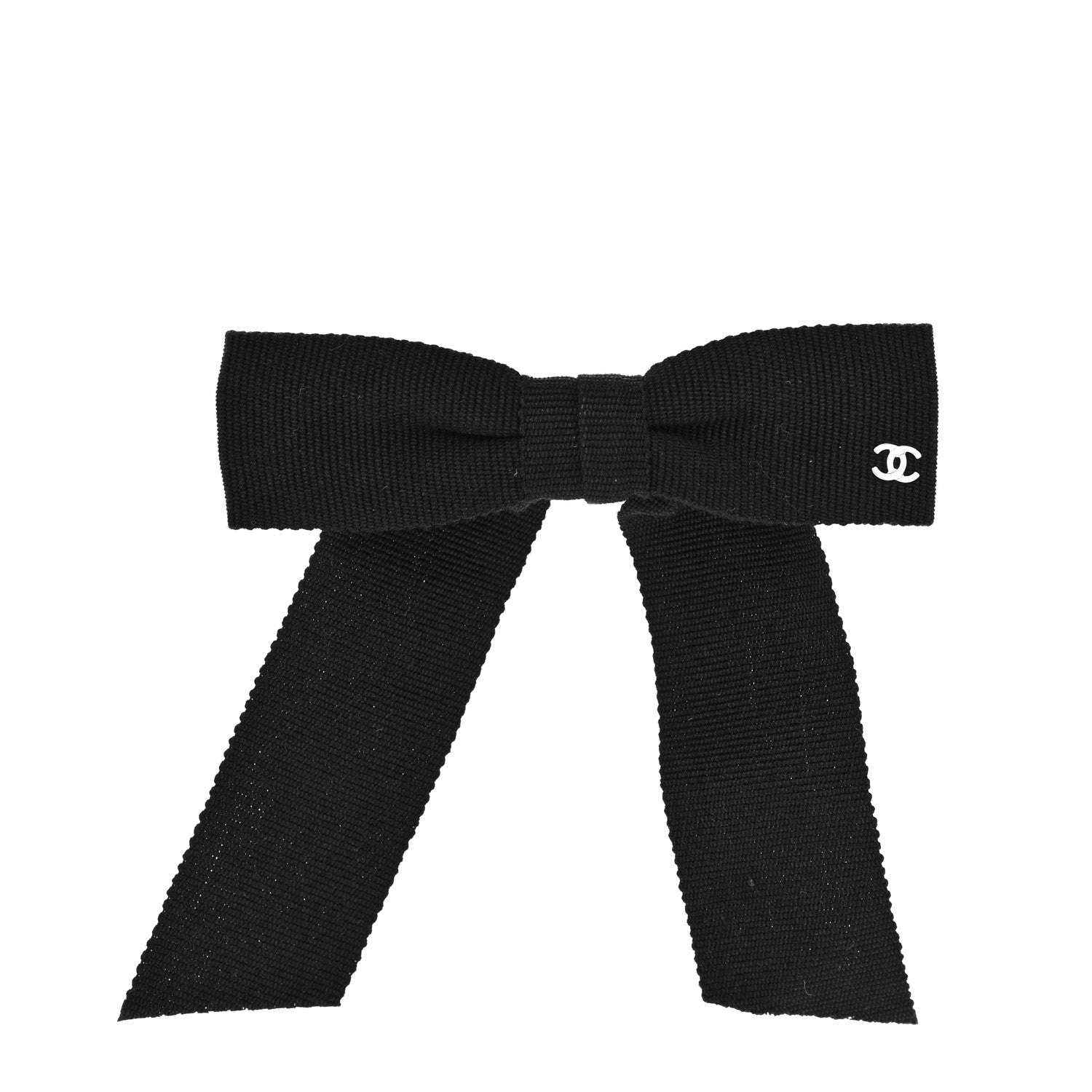 Grosgrain Bow CC Hair Clip Black