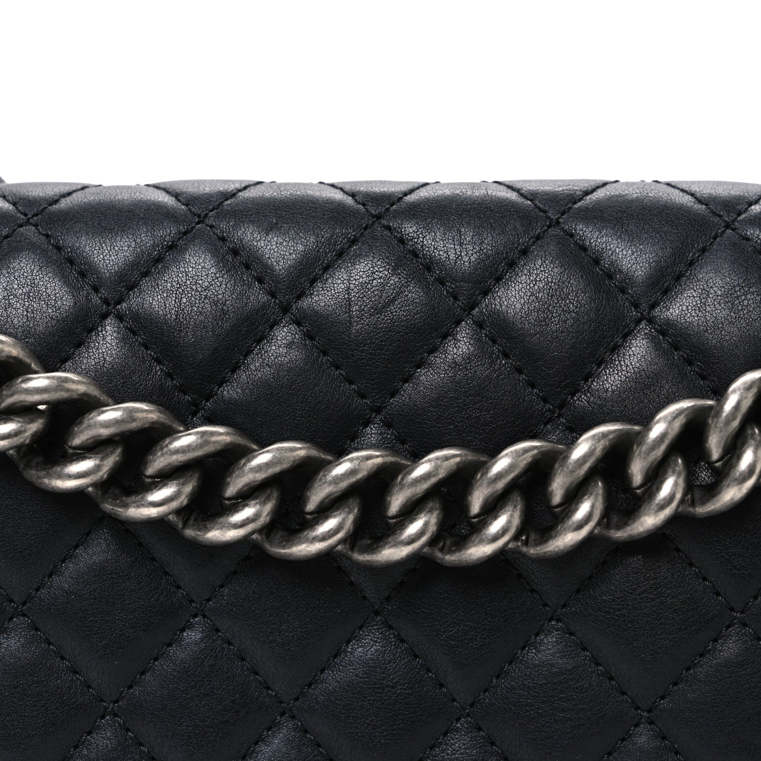 Chanel Lambskin Quilted Medium Boy Flap Black
