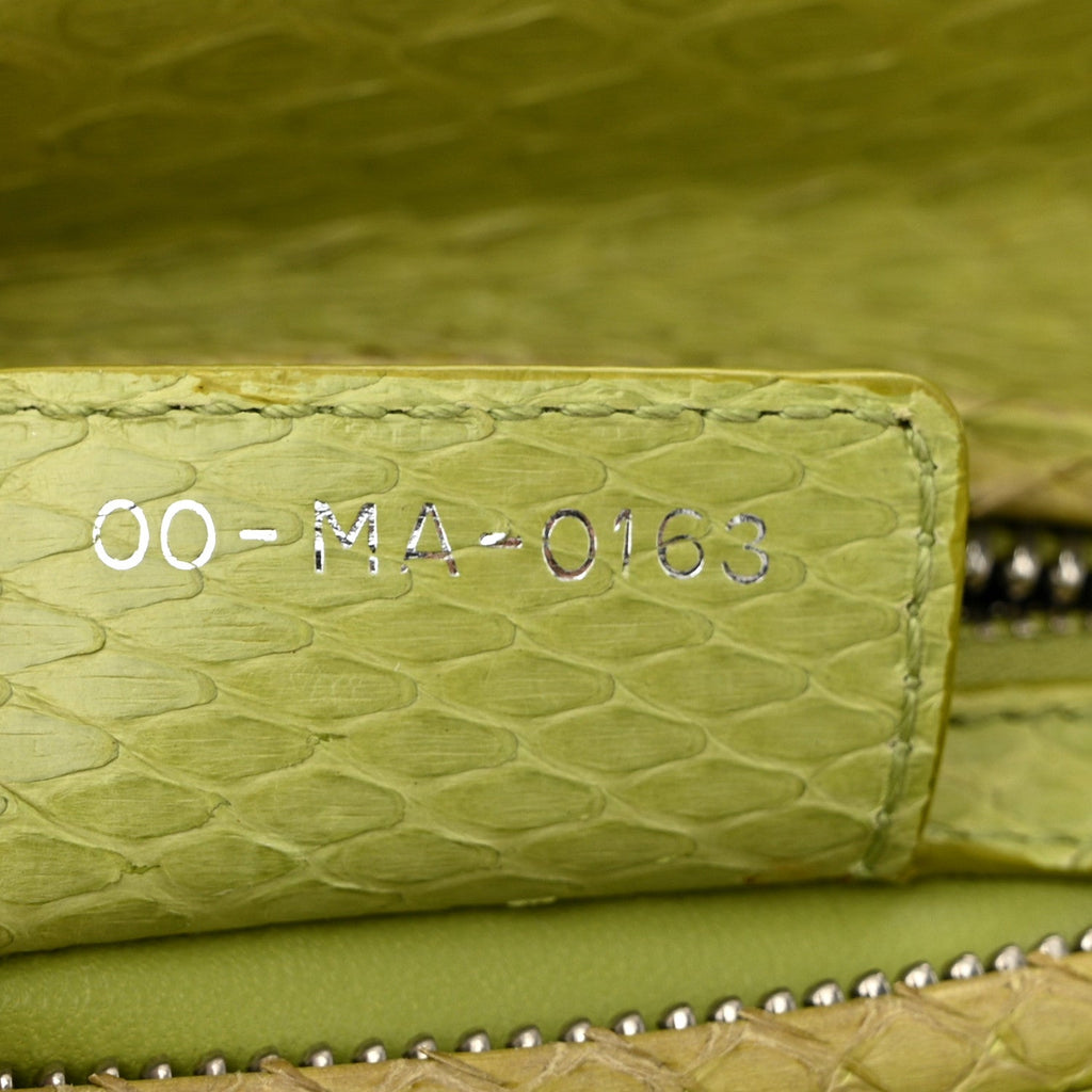 Christian Dior Snakeskin Medium Lady Dior Green