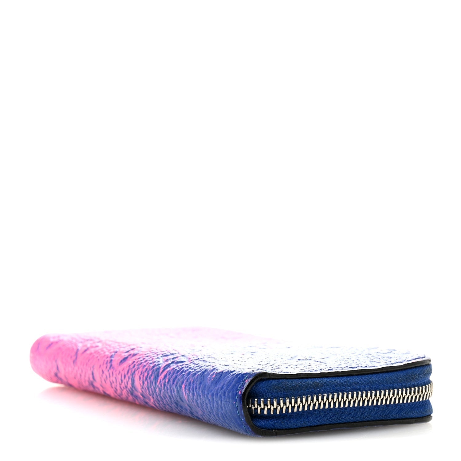 Louis Vuitton Taurillon Illusion Zippy Vertical Wallet Bleu Rose