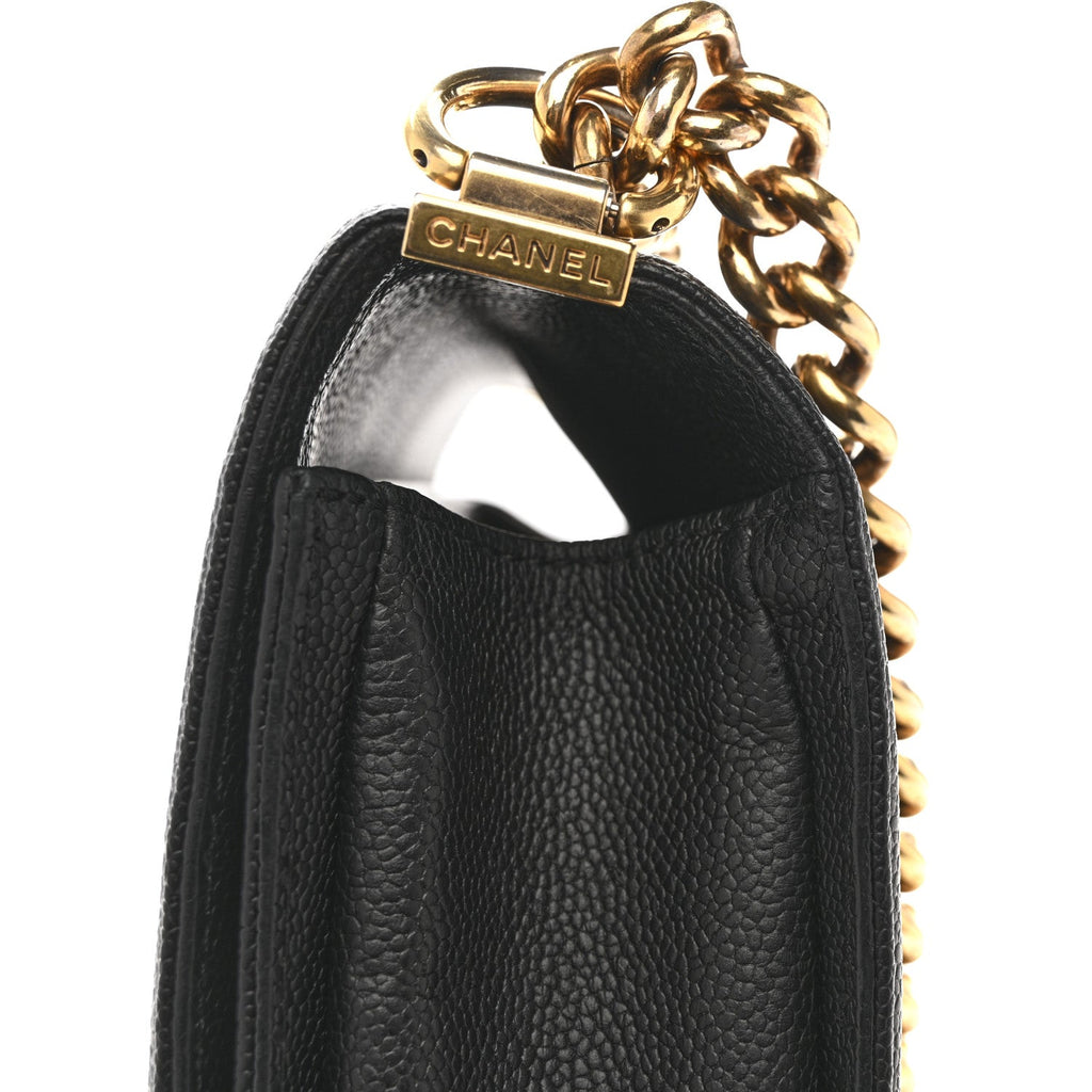 Chanel Caviar Quilted New Medium Boy Flap Black