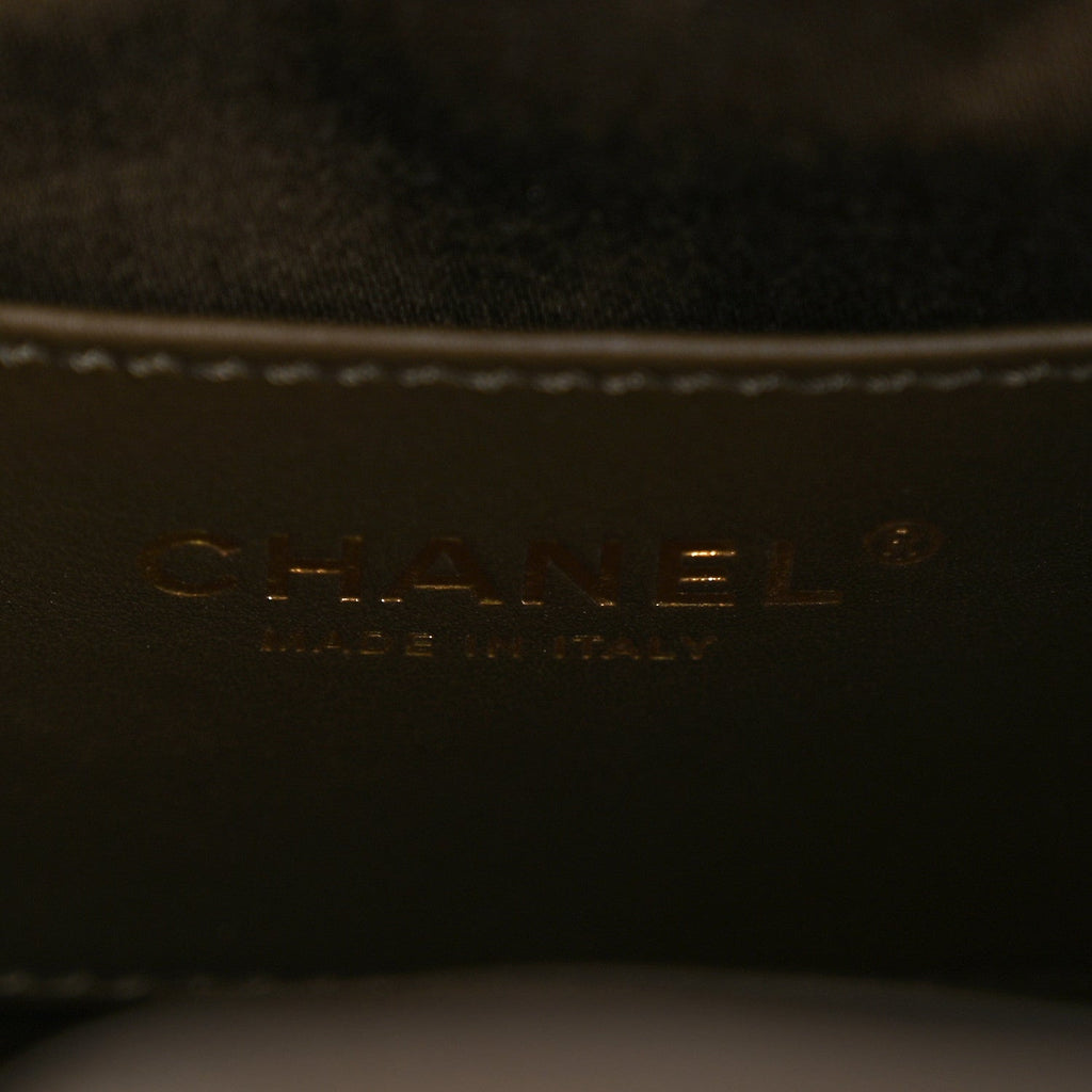 Chanel Canvas Quilted Small Chanel 25 Handbag Khaki
