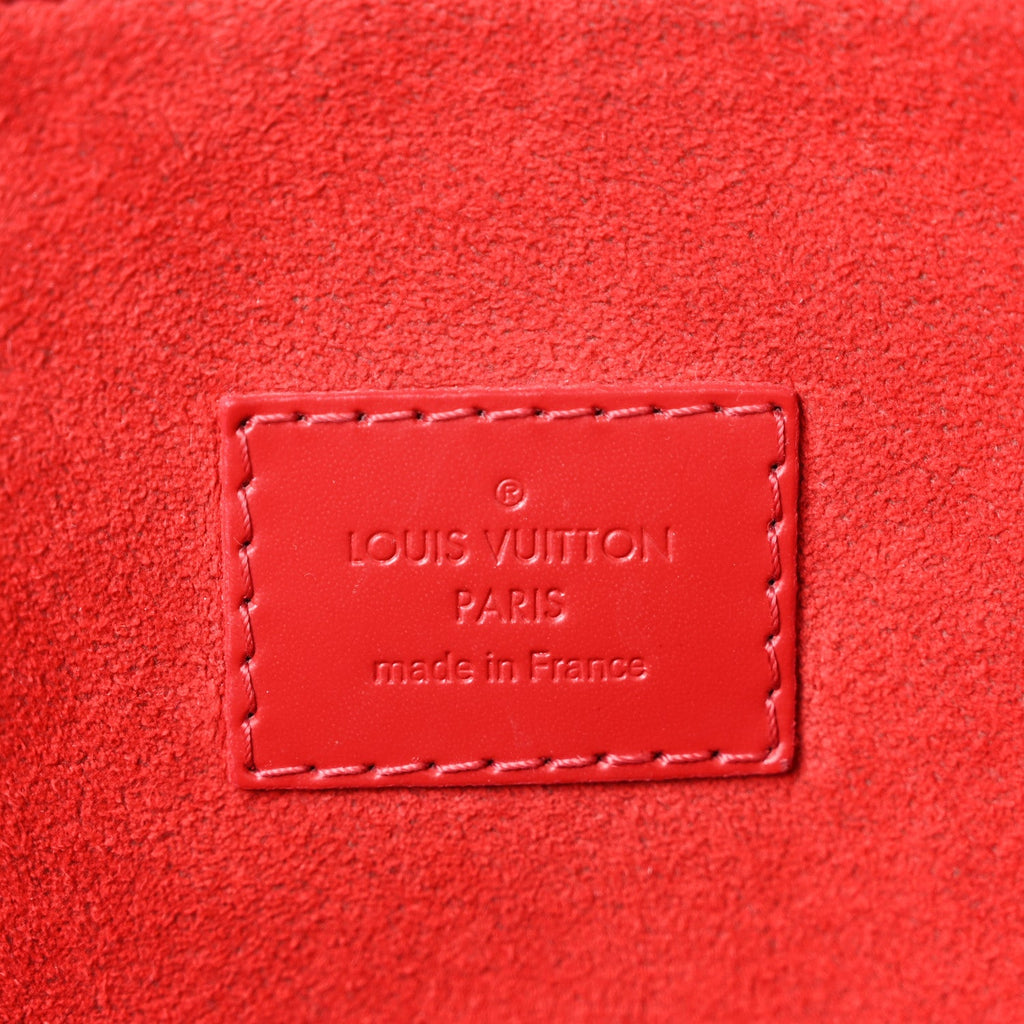 Louis Vuitton Damier Ebene Caissa Hobo Cherry