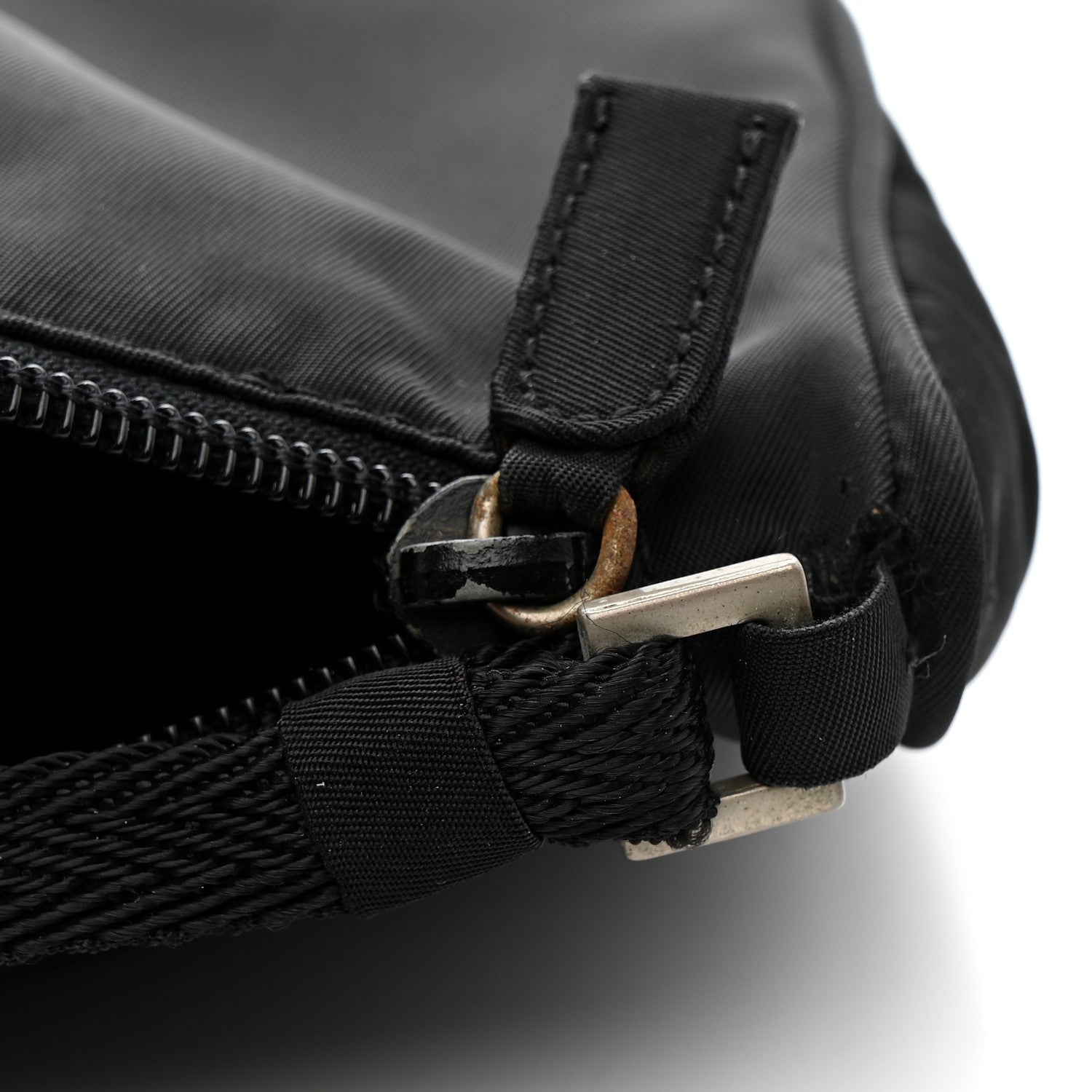 Prada Tessuto Nylon Pochette Bag Black