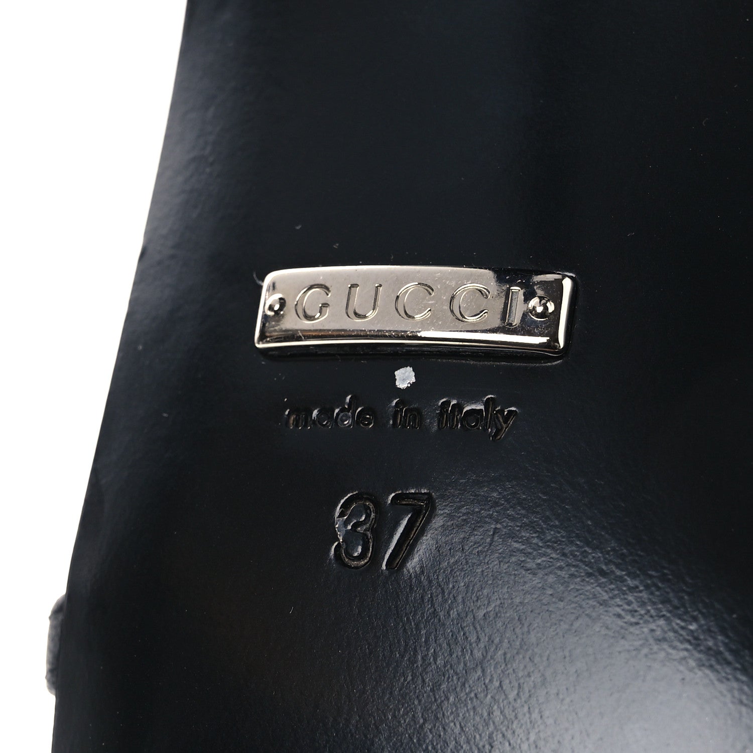 Gucci Tela Retino Nappa Charlotte Crystal GG Monogram Square G 75mm Slingback Pumps 37 Black