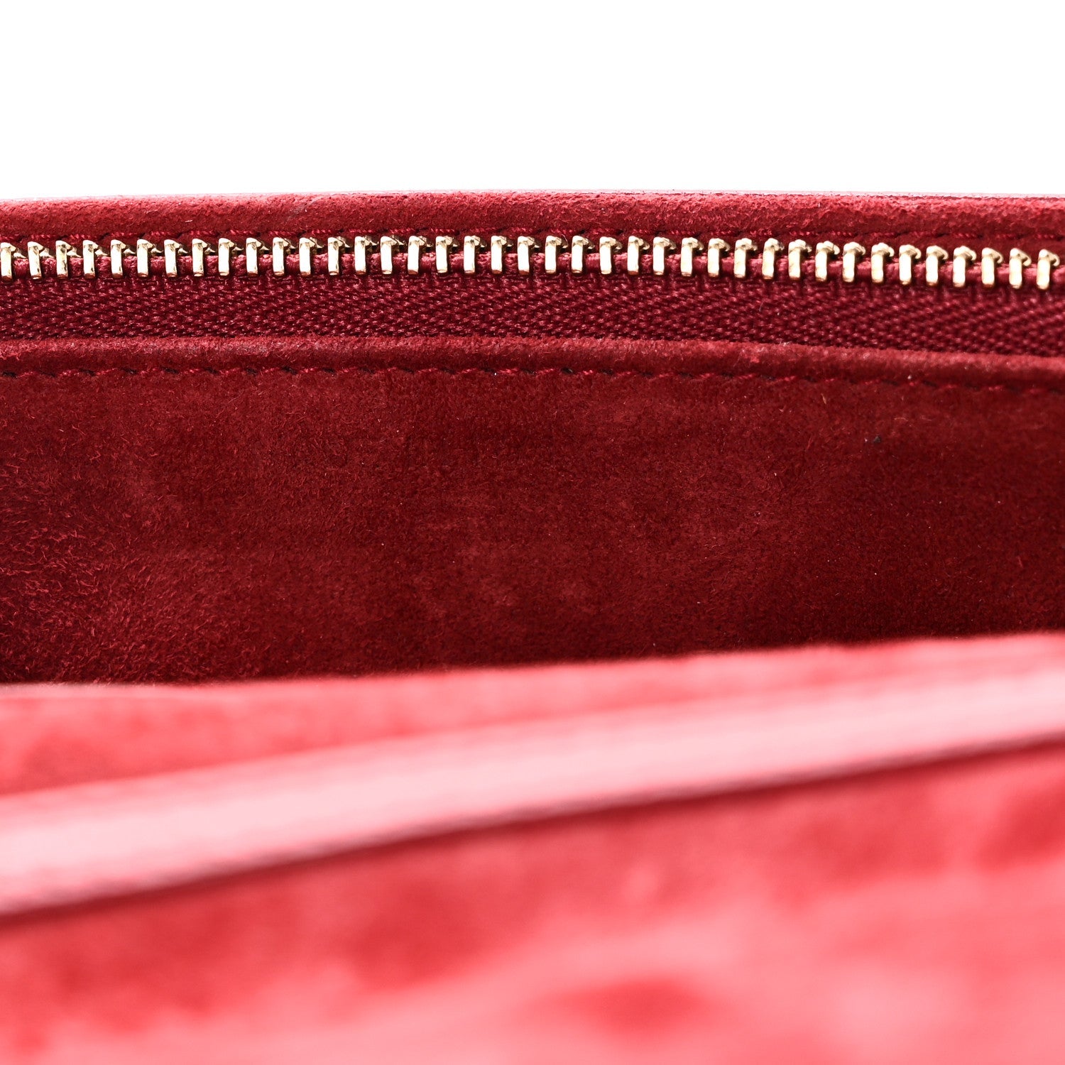 Christian Dior Lambskin Cannage Dioraddict Wallet On Chain Clutch Fuchsia