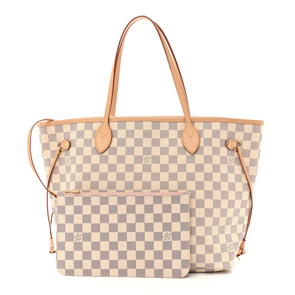 Louis Vuitton Damier Azur Neo Neverfull MM Rose Ballerine