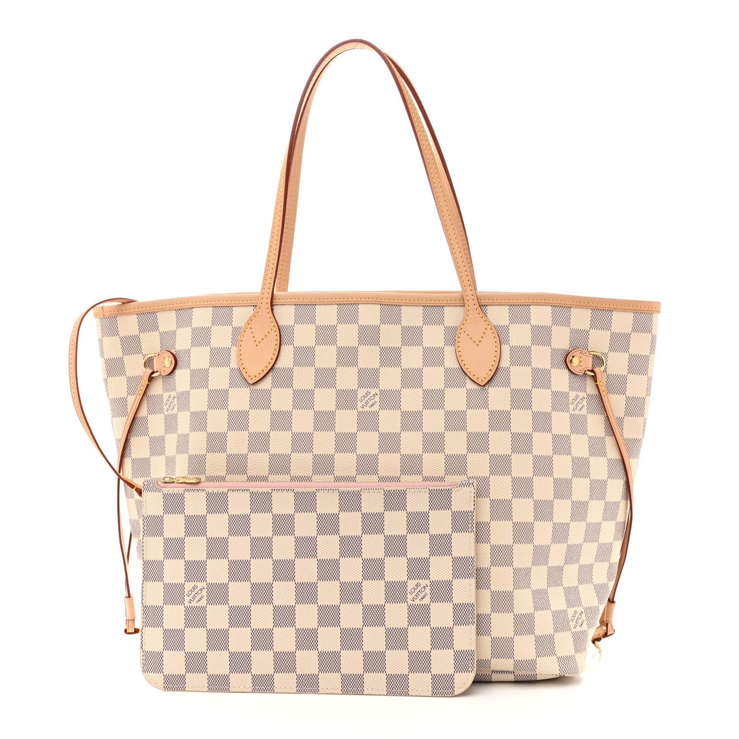 Louis Vuitton Damier Azur Neo Neverfull MM Rose Ballerine