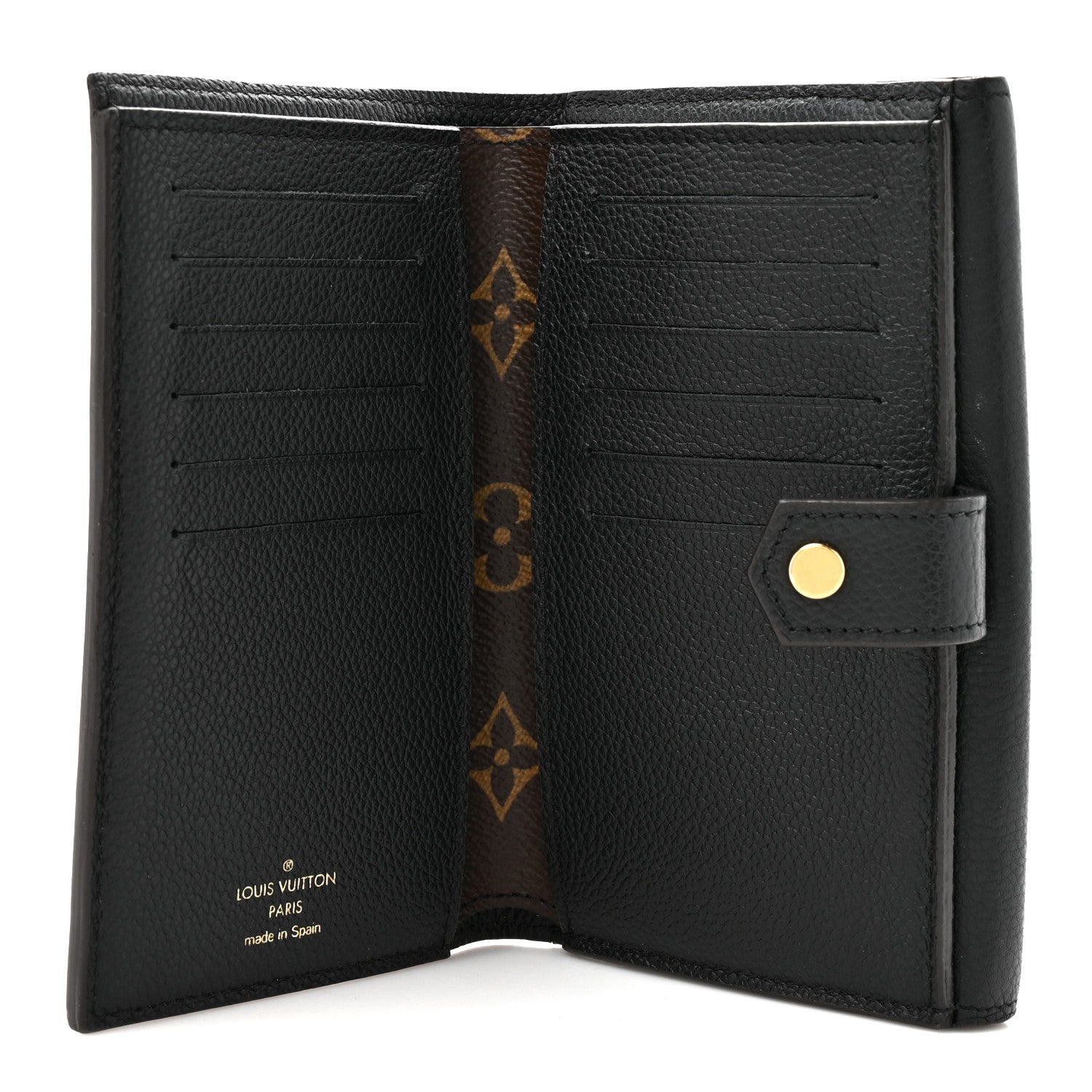Louis Vuitton Monogram Pallas Compact Wallet Black