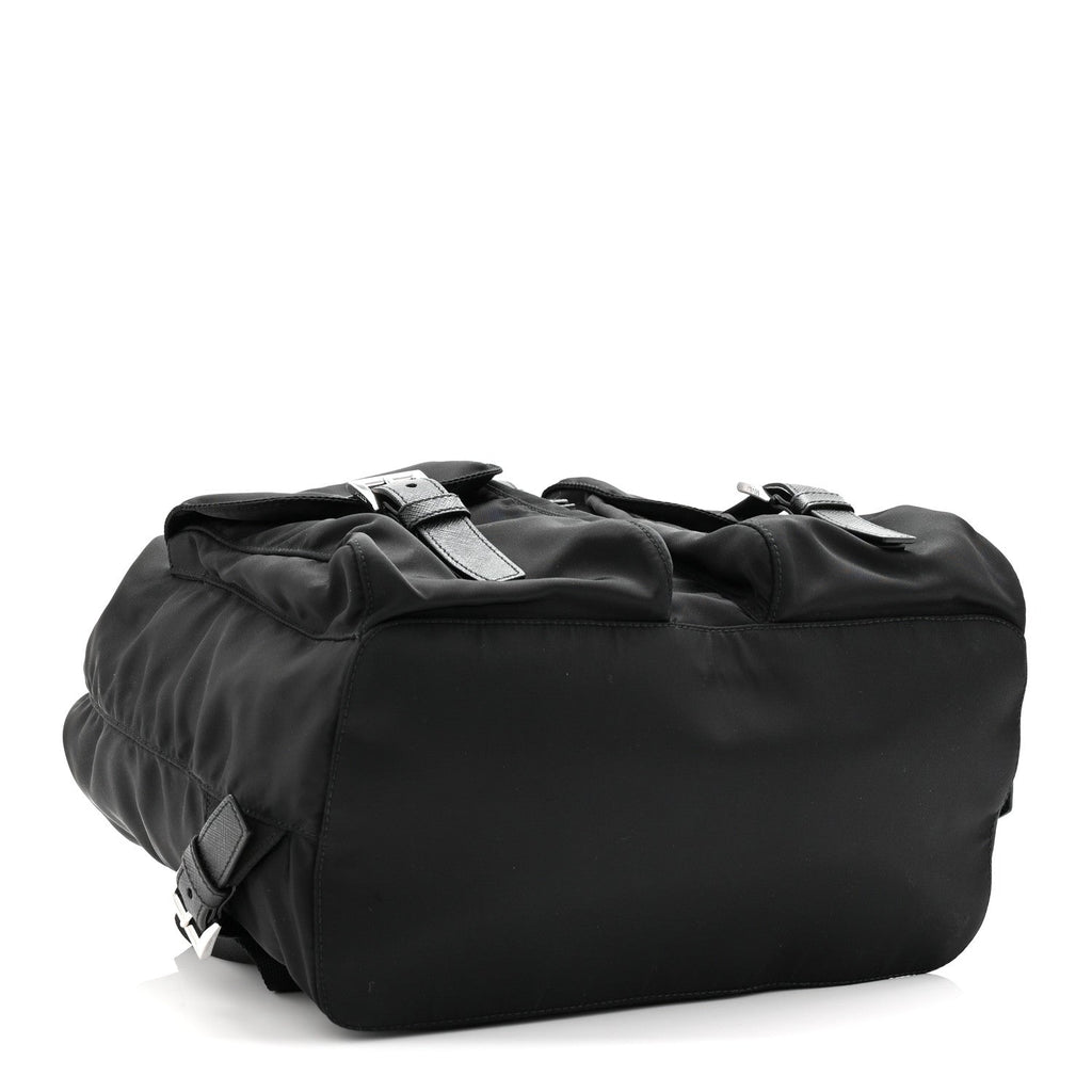 Prada Tessuto Nylon Saffiano Medium Backpack Black