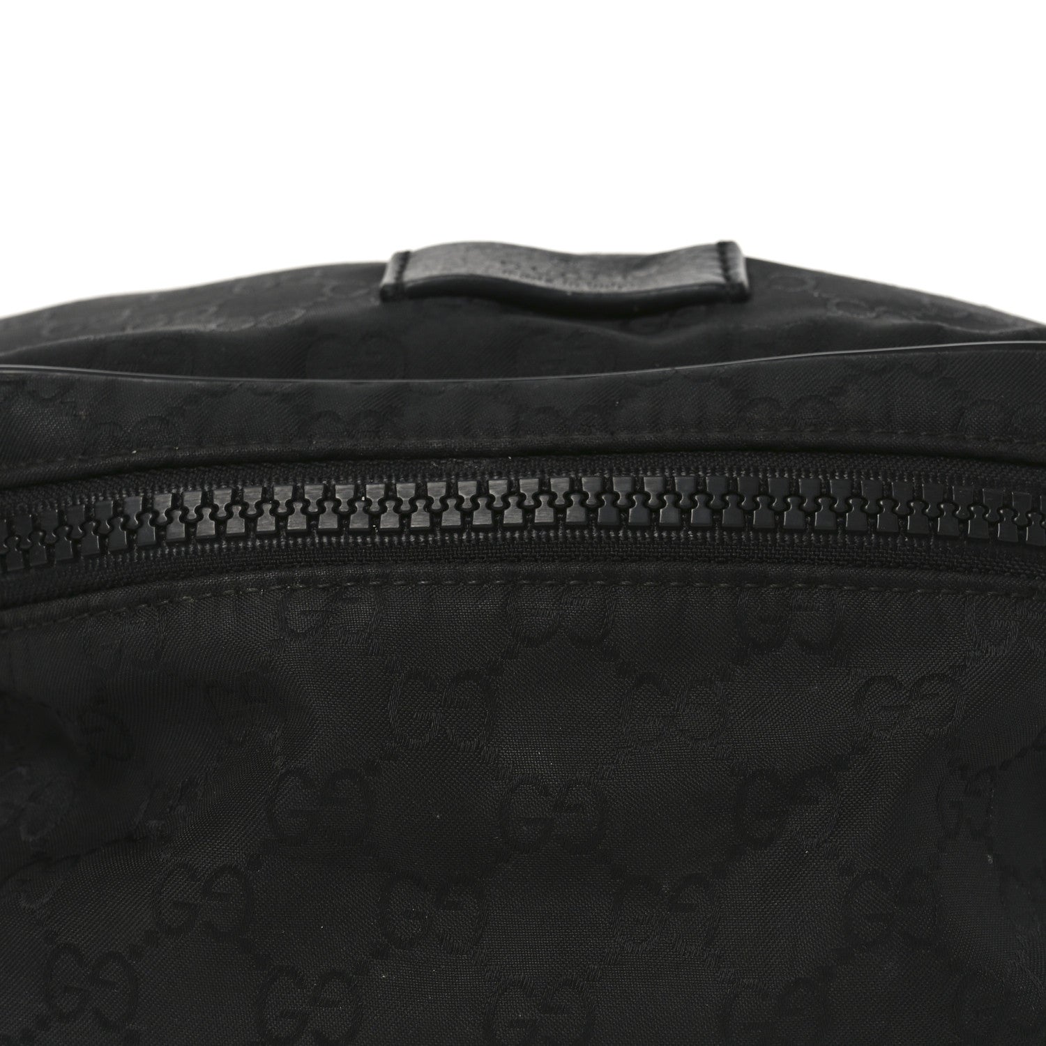 Gucci Nylon Monogram Fanny Pack Belt Bag Black