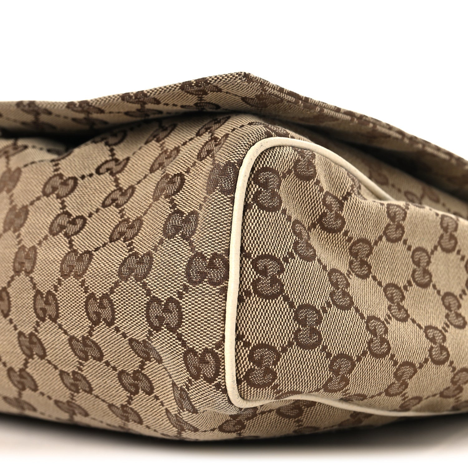 Gucci GG Monogram Medium Flap Messenger Bag Beige