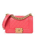 Chanel Caviar Quilted Small Boy Flap Pink
