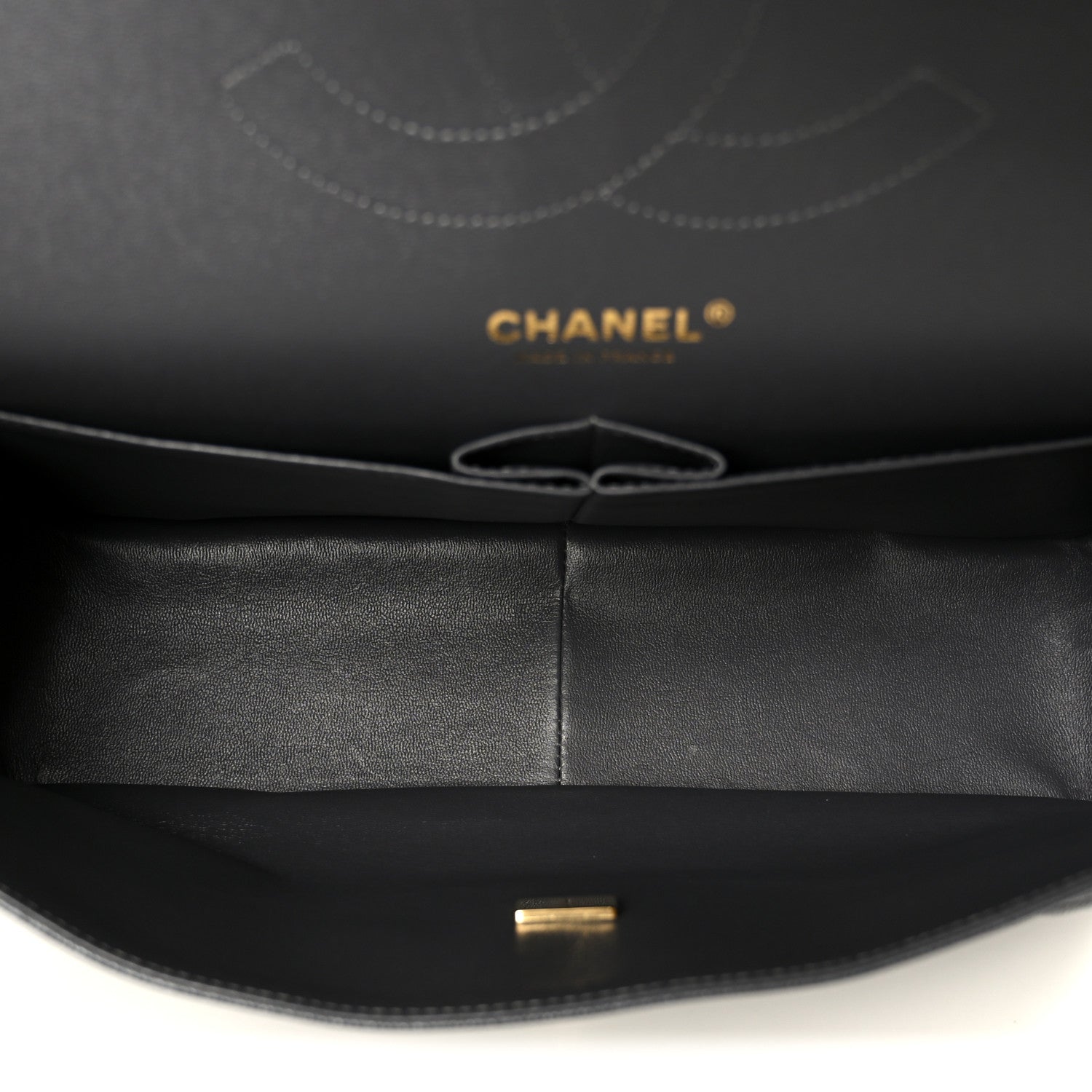 Chanel Caviar Quilted Jumbo Double Flap Dark Grey