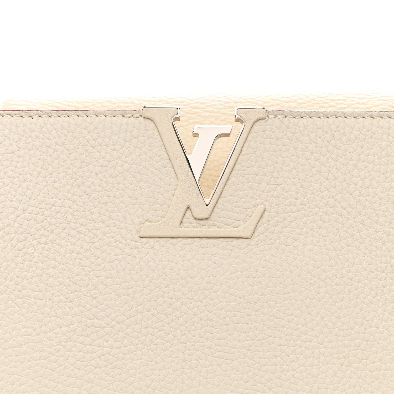 Louis Vuitton Taurillon Capucines MM Blanc Casse