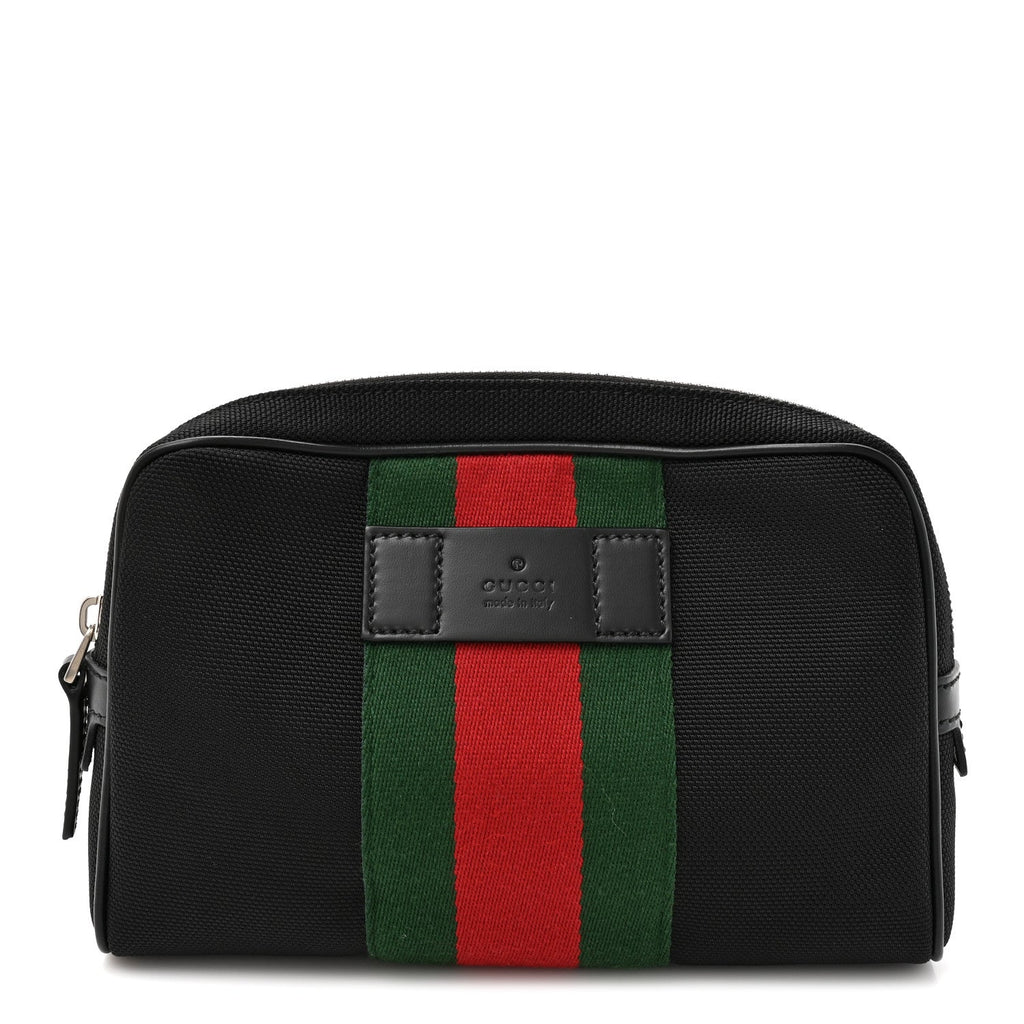 Gucci Canvas Web Slim Belt Bag Black