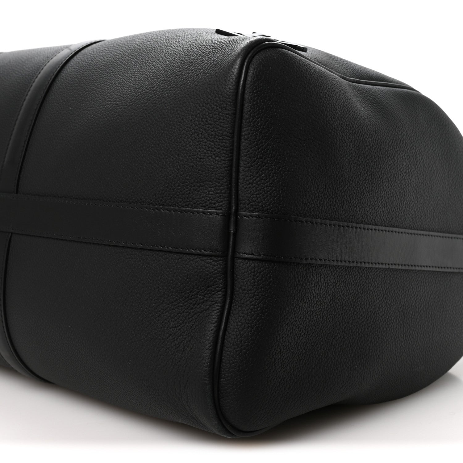 Louis Vuitton Grained Calfskin Aerogram Keepall Bandouliere 50 Black