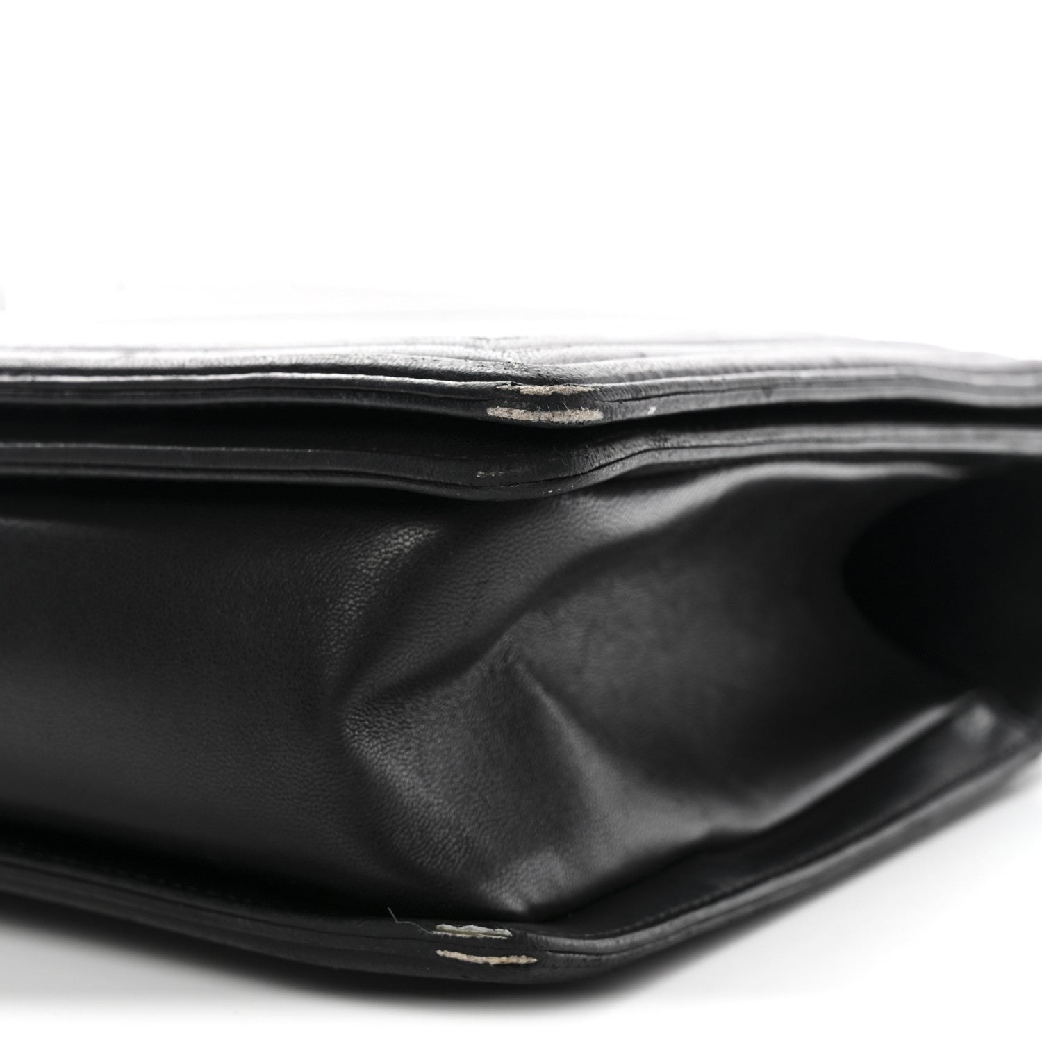 Chanel Calfskin Chevron Quilted New Medium Boy Flap Black