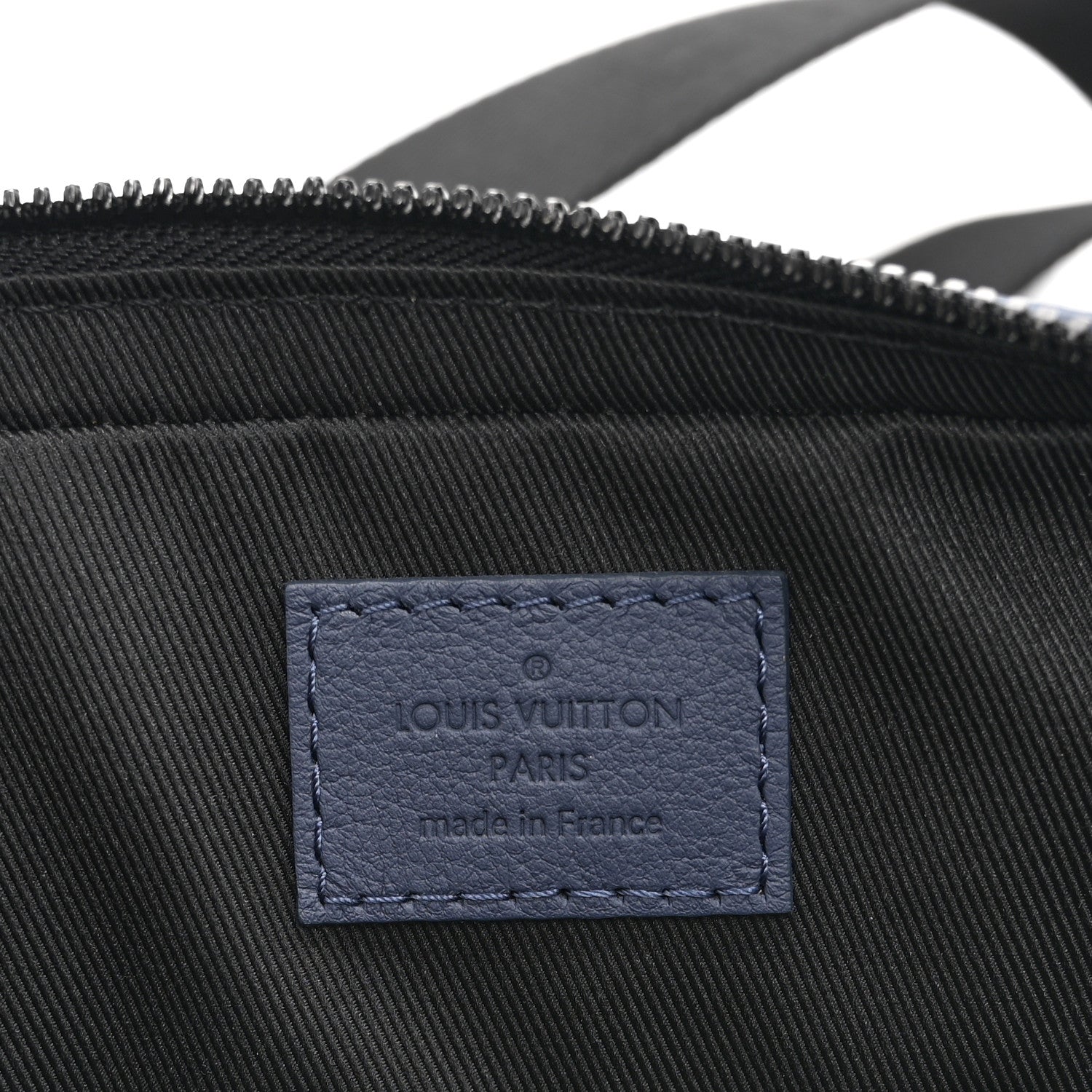 Louis Vuitton Calfskin Monogram Shadow Trio Messenger Navy River Blue