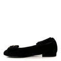 Chanel Velvet Strass CC Bow Mary Jane Flats 38.5 Black