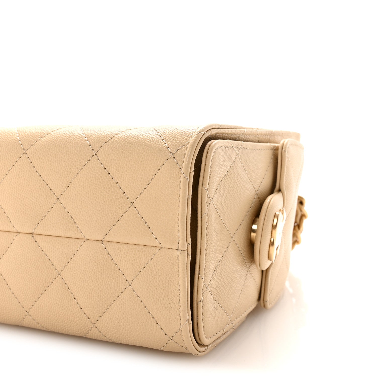 Chanel Caviar Quilted Mini Chanel 25 Handbag Beige