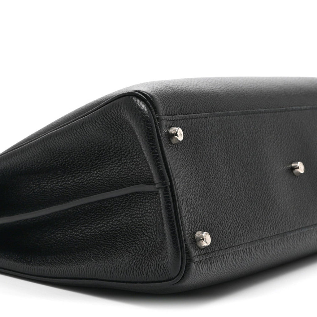 Gucci Grainy Calfskin Medium Zumi Top Handle Bag Black